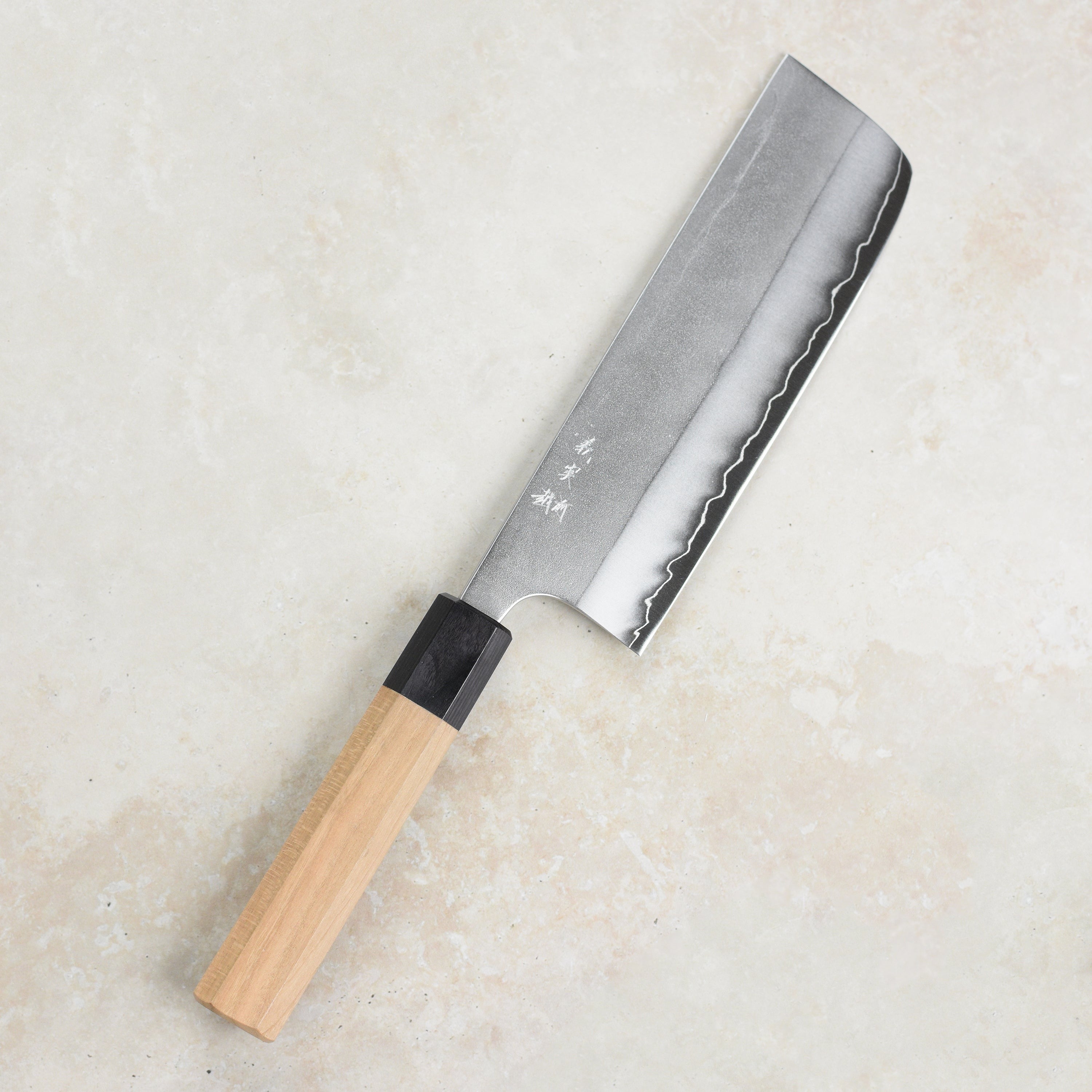 Yoshimi Kato Ginsan Nashiji Stainless Clad 6.5" Nakiri