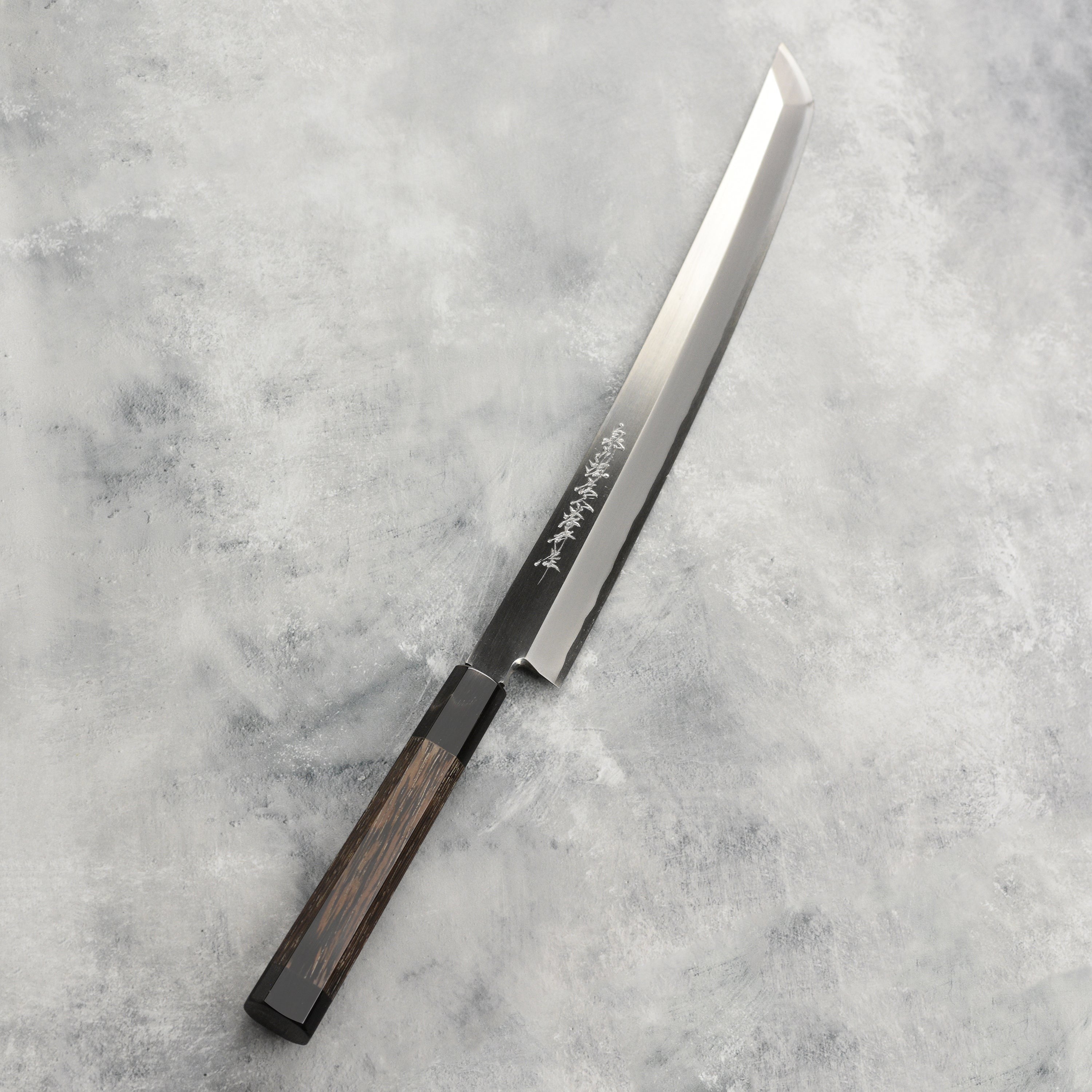 Takayuki Zangetsu Ginsan Single-Bevel 11.8" Sakimaru Takohiki with Saya