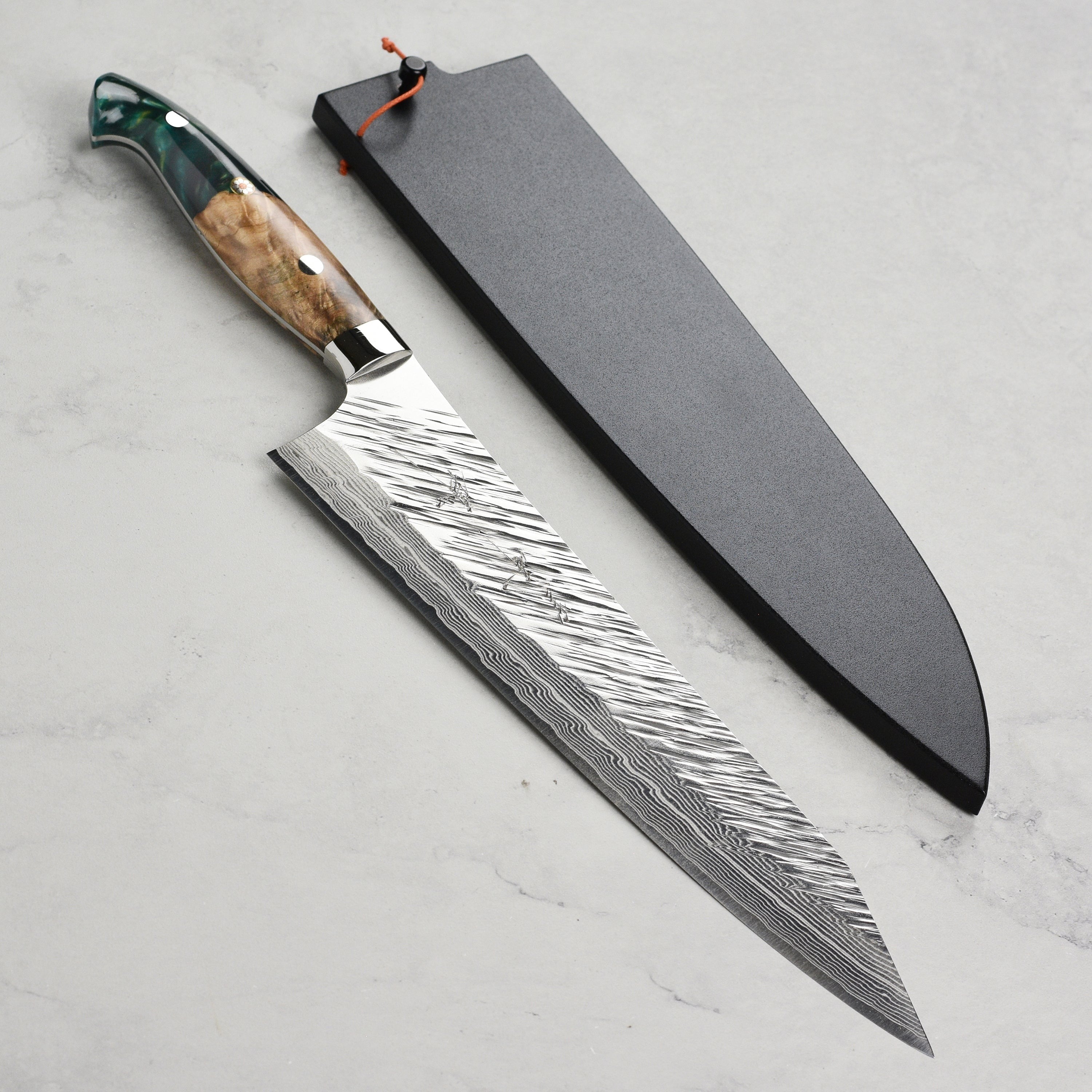 Kurosaki Fujin Forged SG2 Damascus 9.4" Gyuto with Saya