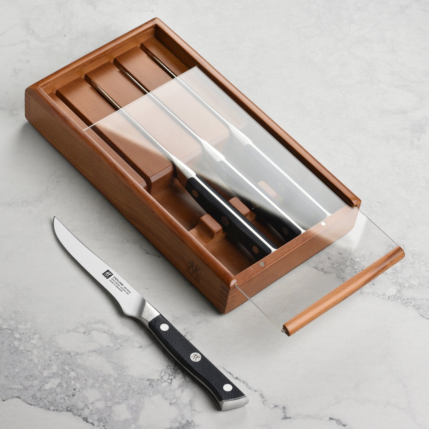 Zwilling Spectrum 4 Piece Steak Knife Set with Wooden Case