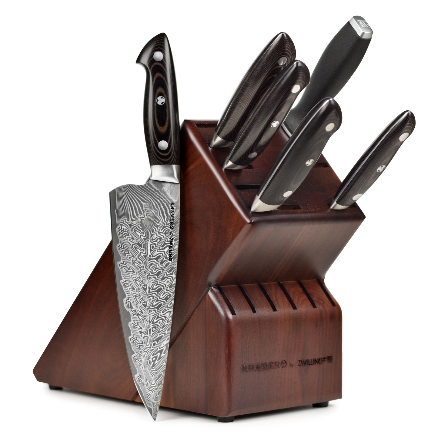 Kramer Stainless Damascus 7 Piece Knife Block Set