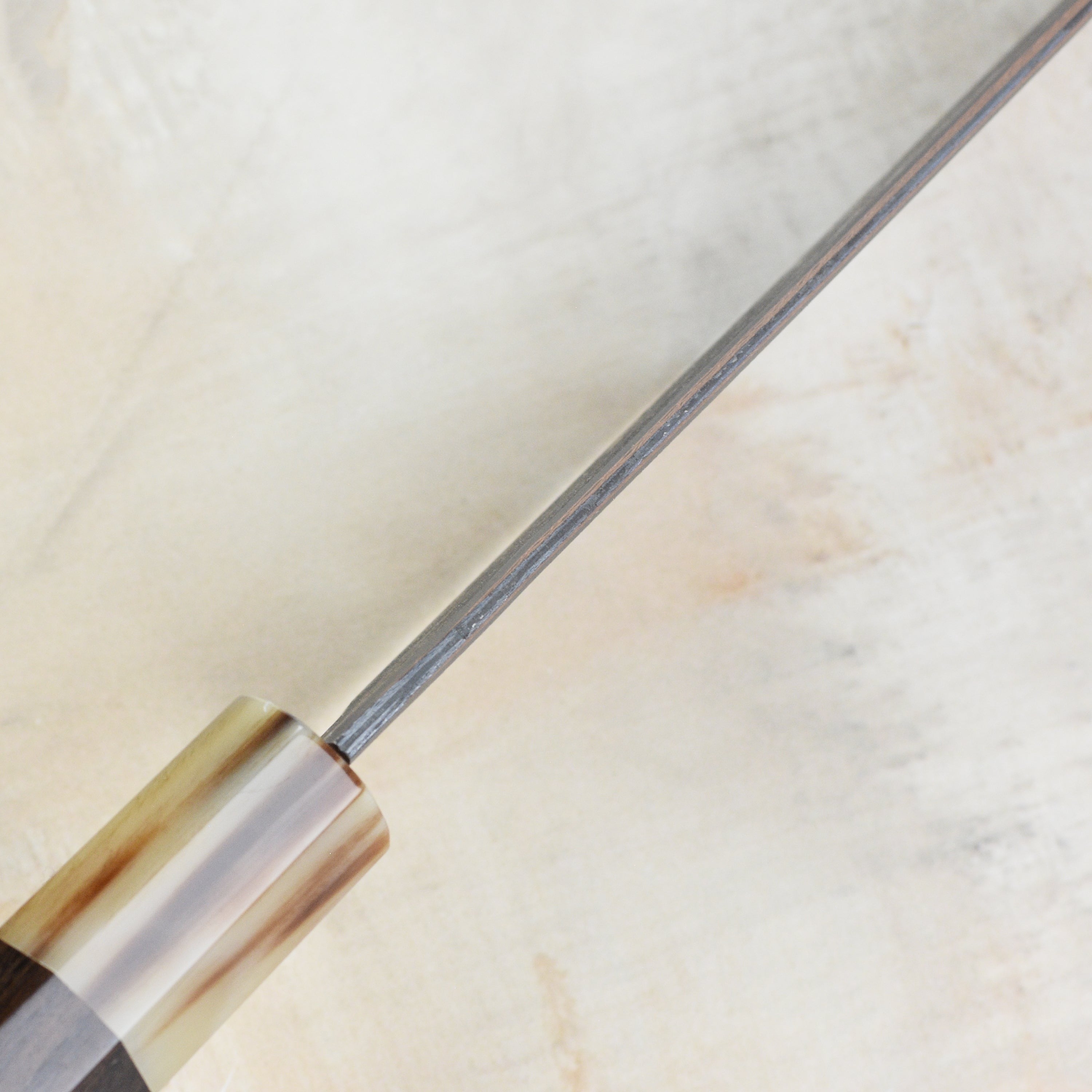 Hatsukokoro Yorokobi SLD Kurouchi Copper Damascus 9.4" Kiritsuke
