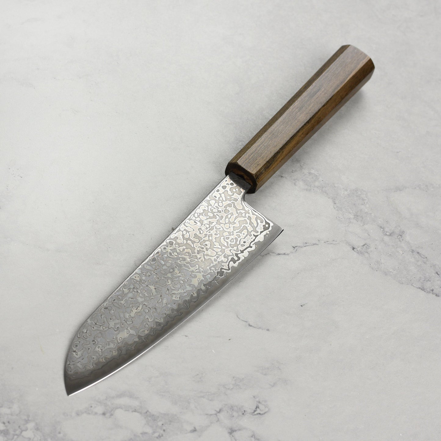 Hatsukokoro Hikari SLD Kurozome Damascus 7" Santoku