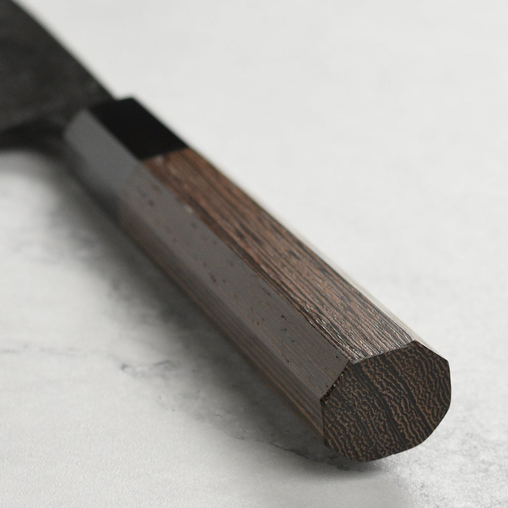 Hatsukokoro Kurokaze Aogami #2 Kurouchi 6.5" Double Bevel Deba, Wenge