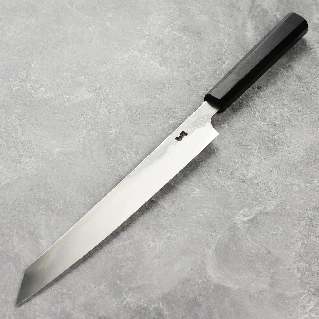 Takayuki Seiryu Aogami #2 Damascus Single-Bevel 10.6" Kengata Yanagiba with Saya