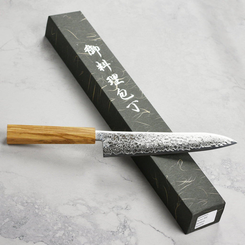 Hatsukokoro Ryuhyo SG2 Damascus 8.25" Gyuto, Olivewood