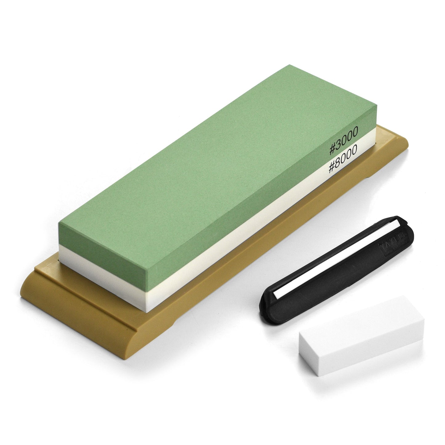 Yaxell 3000/8000 Combination Water Stone with Base & Leveling Stone
