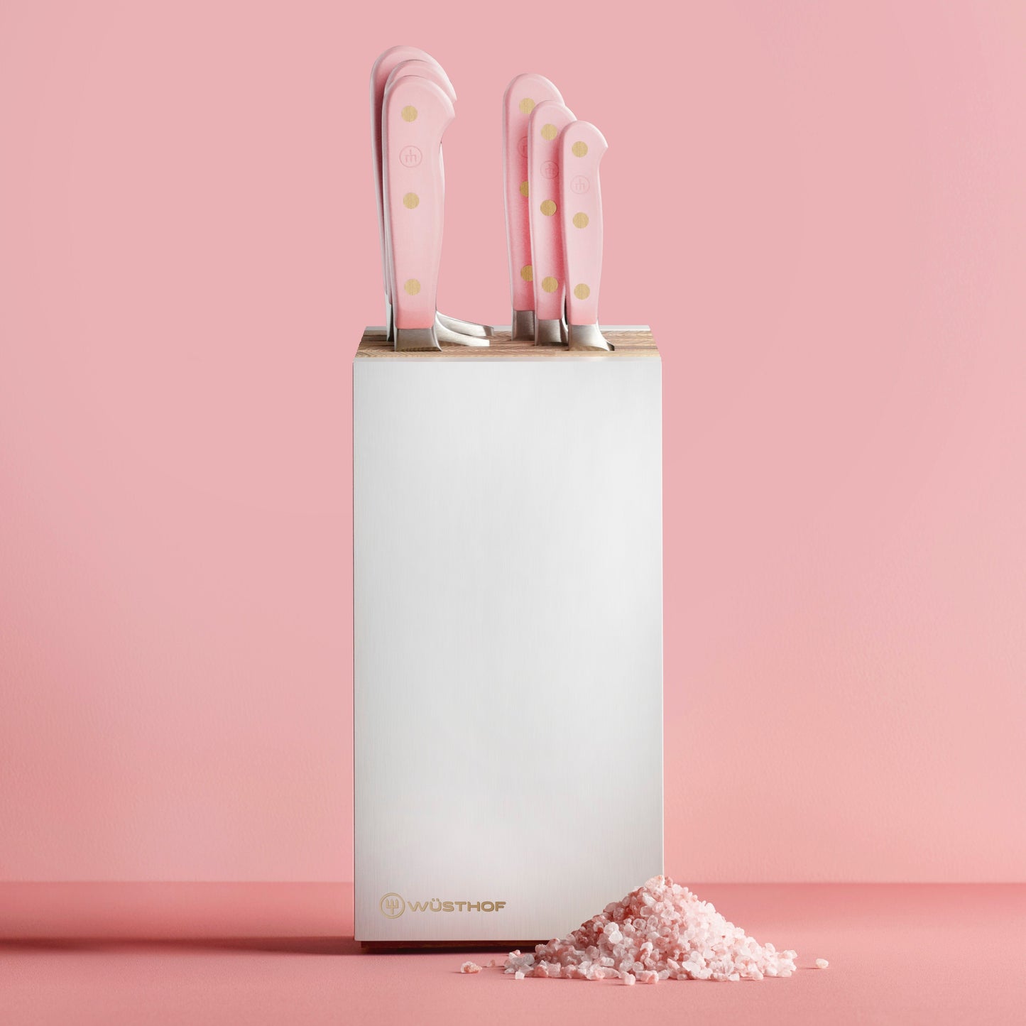 Wusthof Classic Pink Himalayan Salt 8 Piece Knife Block Set