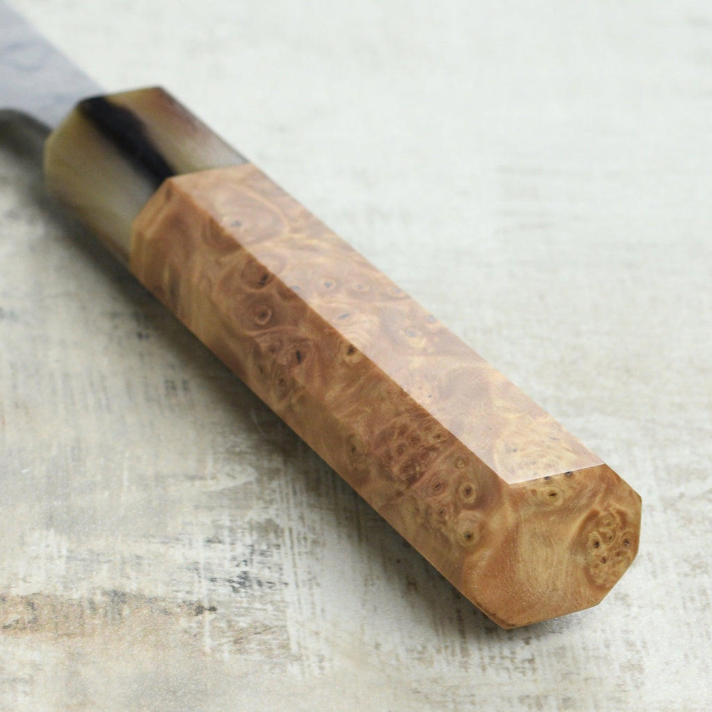 Shiro Kamo Shirogami #2 Damascus 6.5" Nakiri