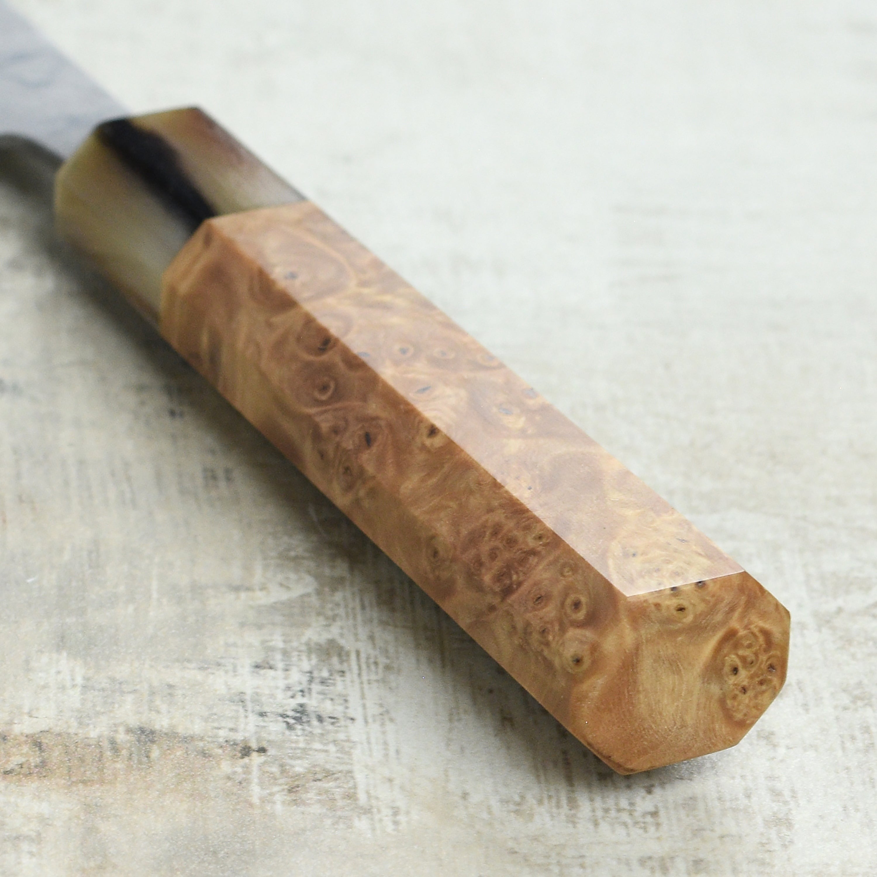 Shiro Kamo Shirogami #2 Damascus 6.5" Nakiri
