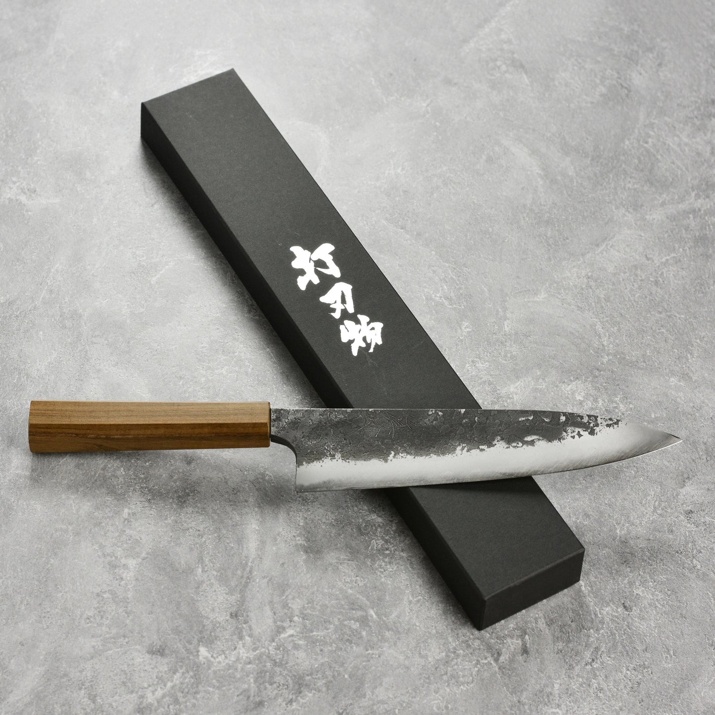 Mazaki Shirogami #2 Kurouchi Nashiji 8.25" Gyuto