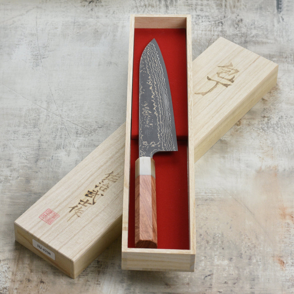 Saji Black Gold Damascus 8.25" Gyuto, Quince Wood