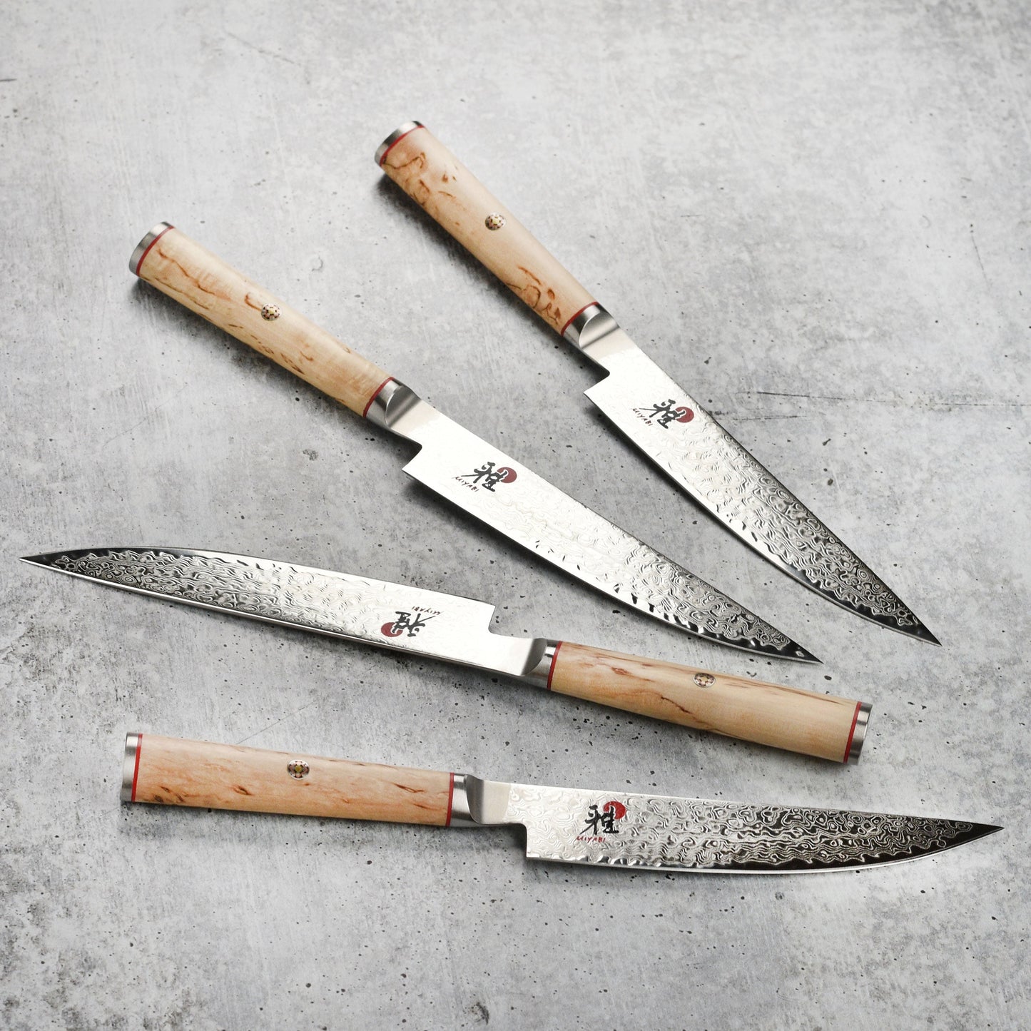 Miyabi Birchwood SG2 4 Piece Steak Knife Set with Bamboo Case
