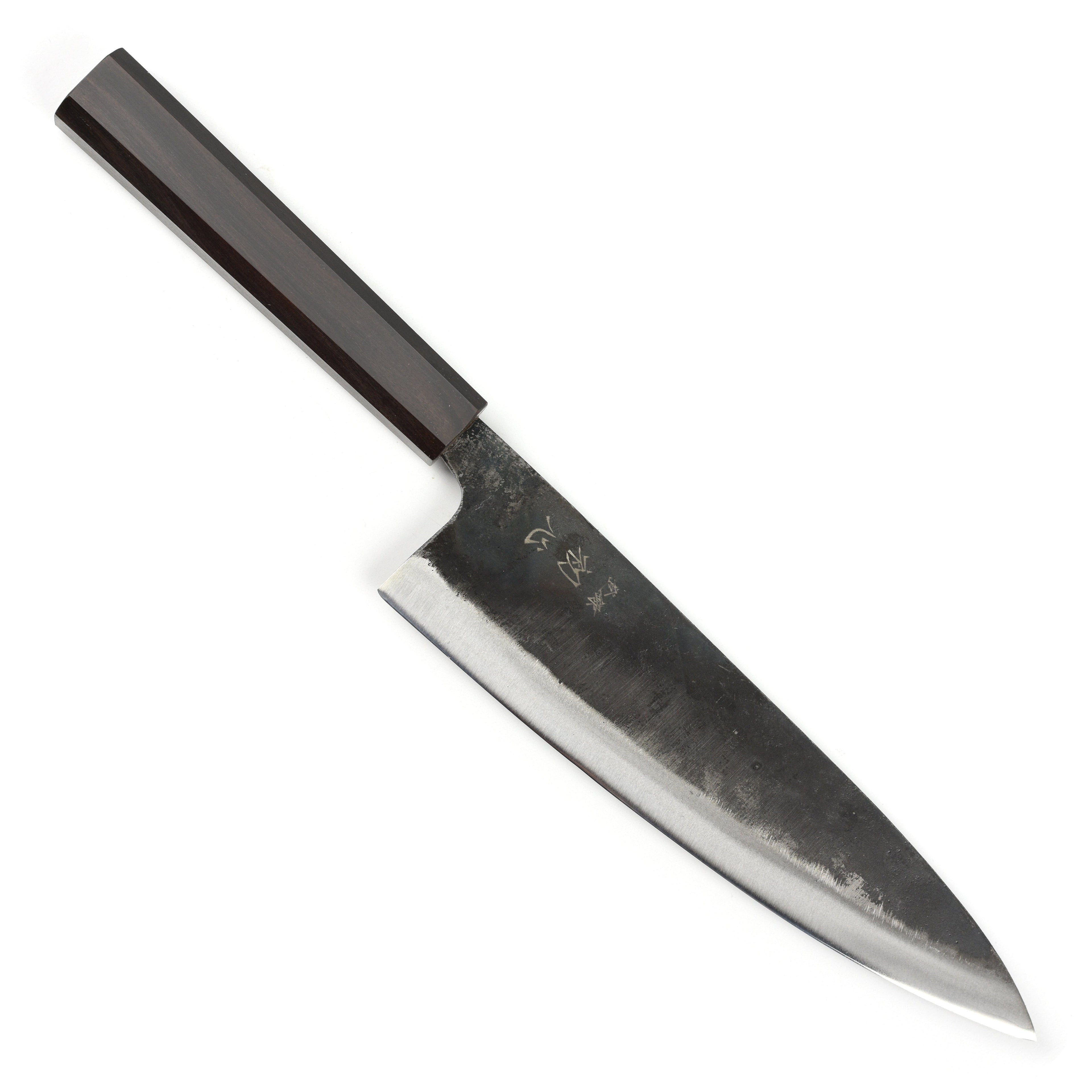 Hatsukokoro Kurogane Aogami #2 Kurouchi 8.25" Gyuto, Ebony