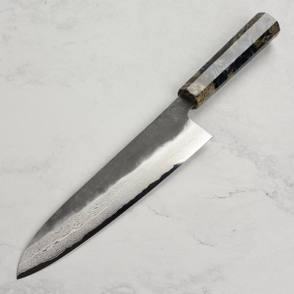 Hatsukokoro Atelier Kurouchi Damascus 9.4" Gyuto