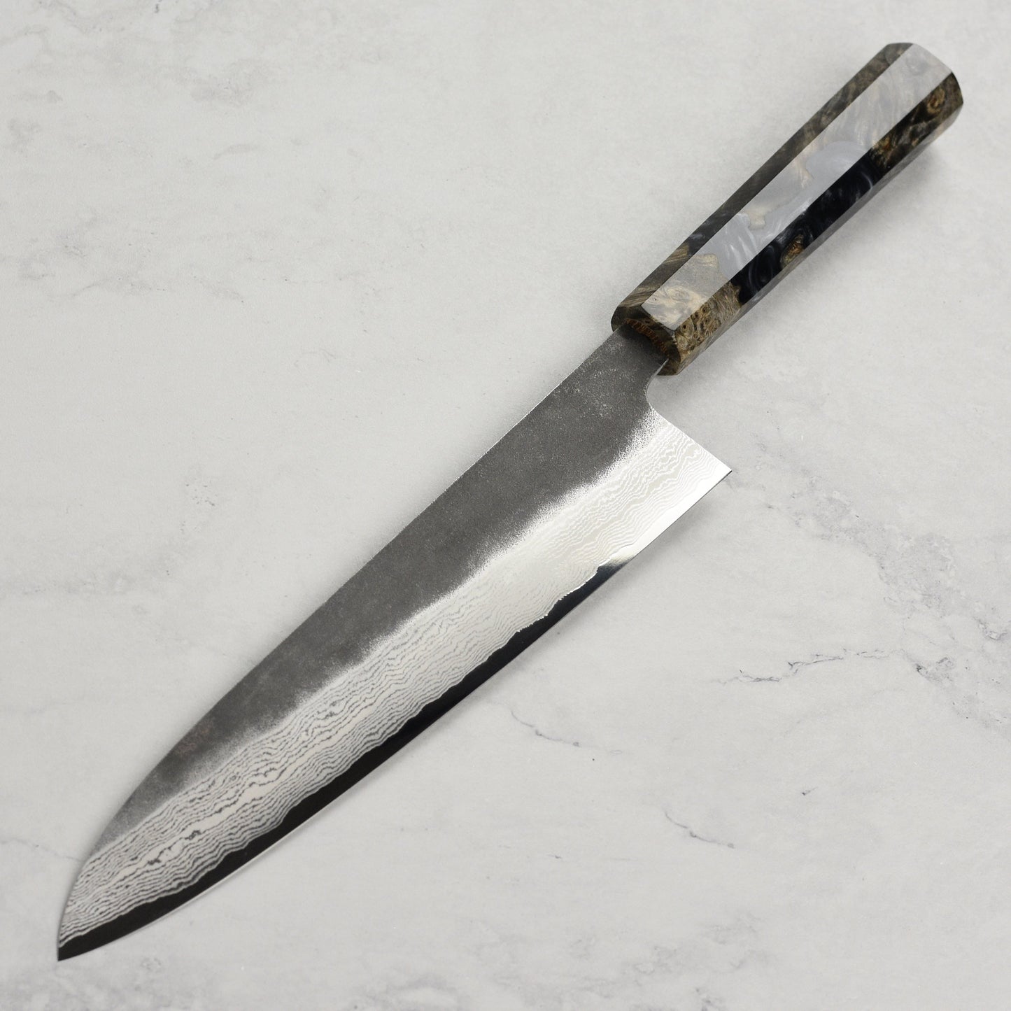 Hatsukokoro Atelier Kurouchi Damascus 9.4" Gyuto