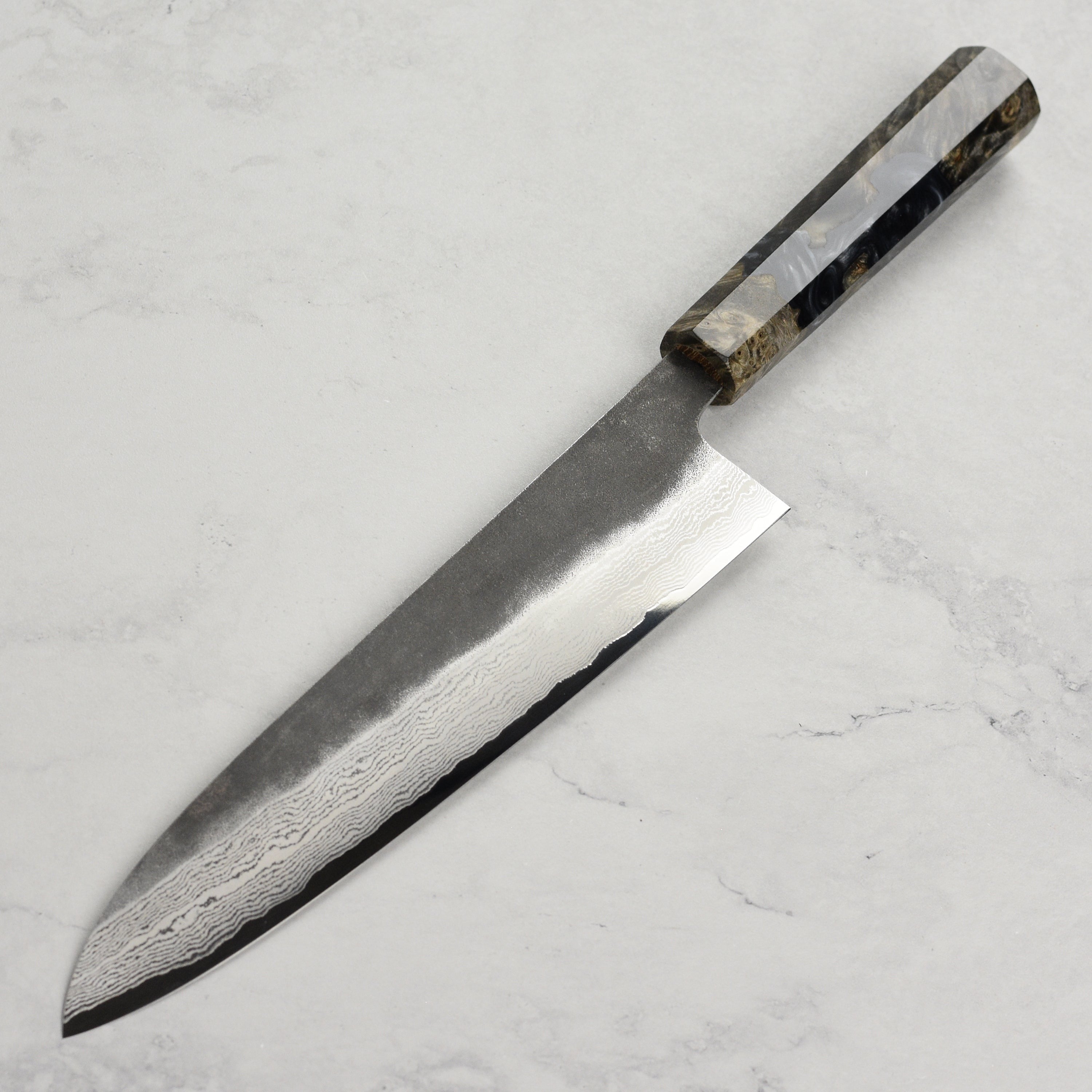 Hatsukokoro Atelier Kurouchi Damascus 9.4" Gyuto
