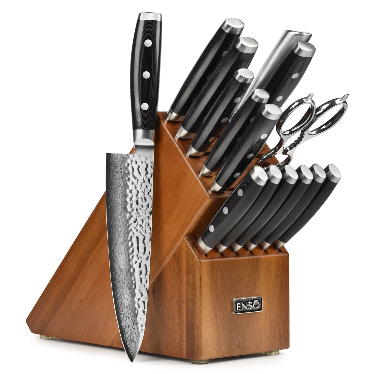 Enso HD 16 Piece Acacia Knife Block Set