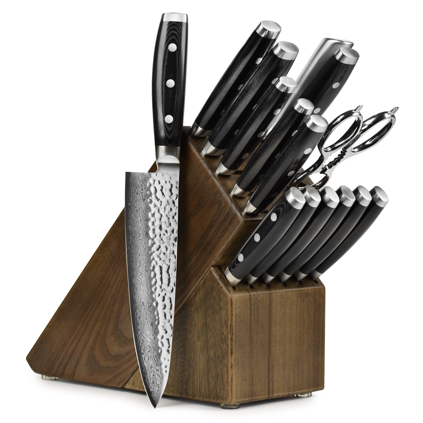 Enso HD 16 Piece Dark Ash Knife Block Set