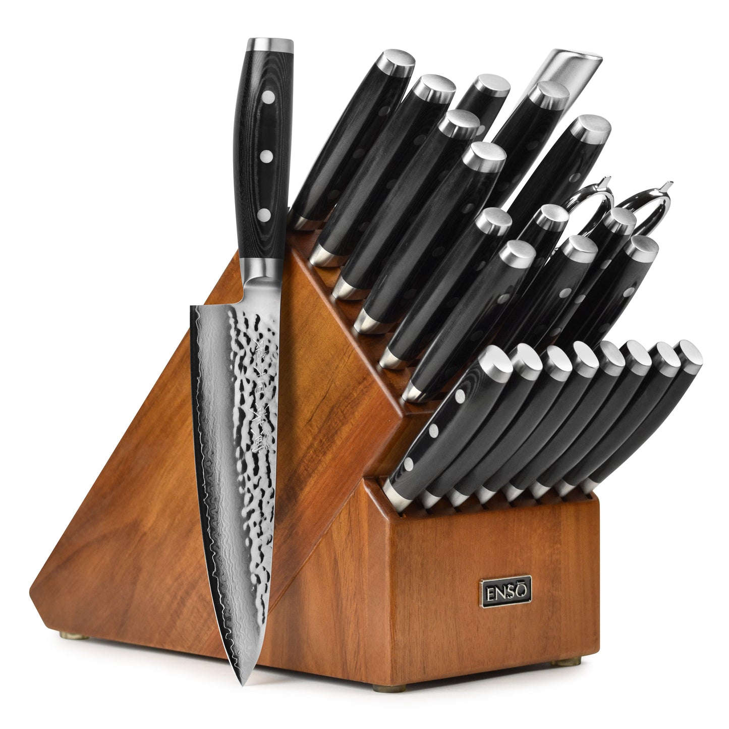 Enso HD 25 Piece Acacia Knife Block Set