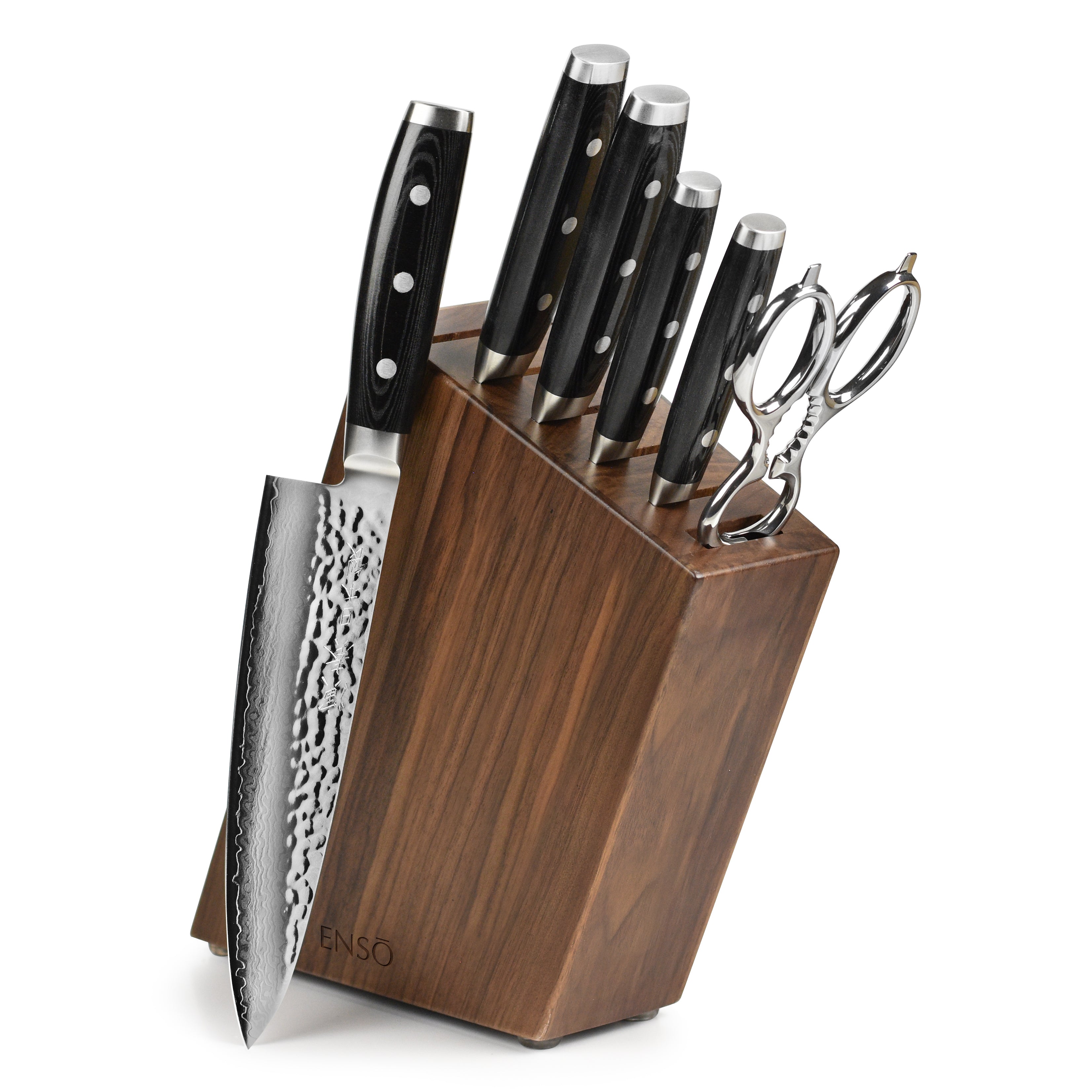 Enso HD 7 Piece Walnut Knife Block Set