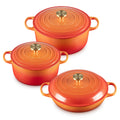 Le Creuset Signature Cast Iron Flamme Doree 6 Piece Cookware Set