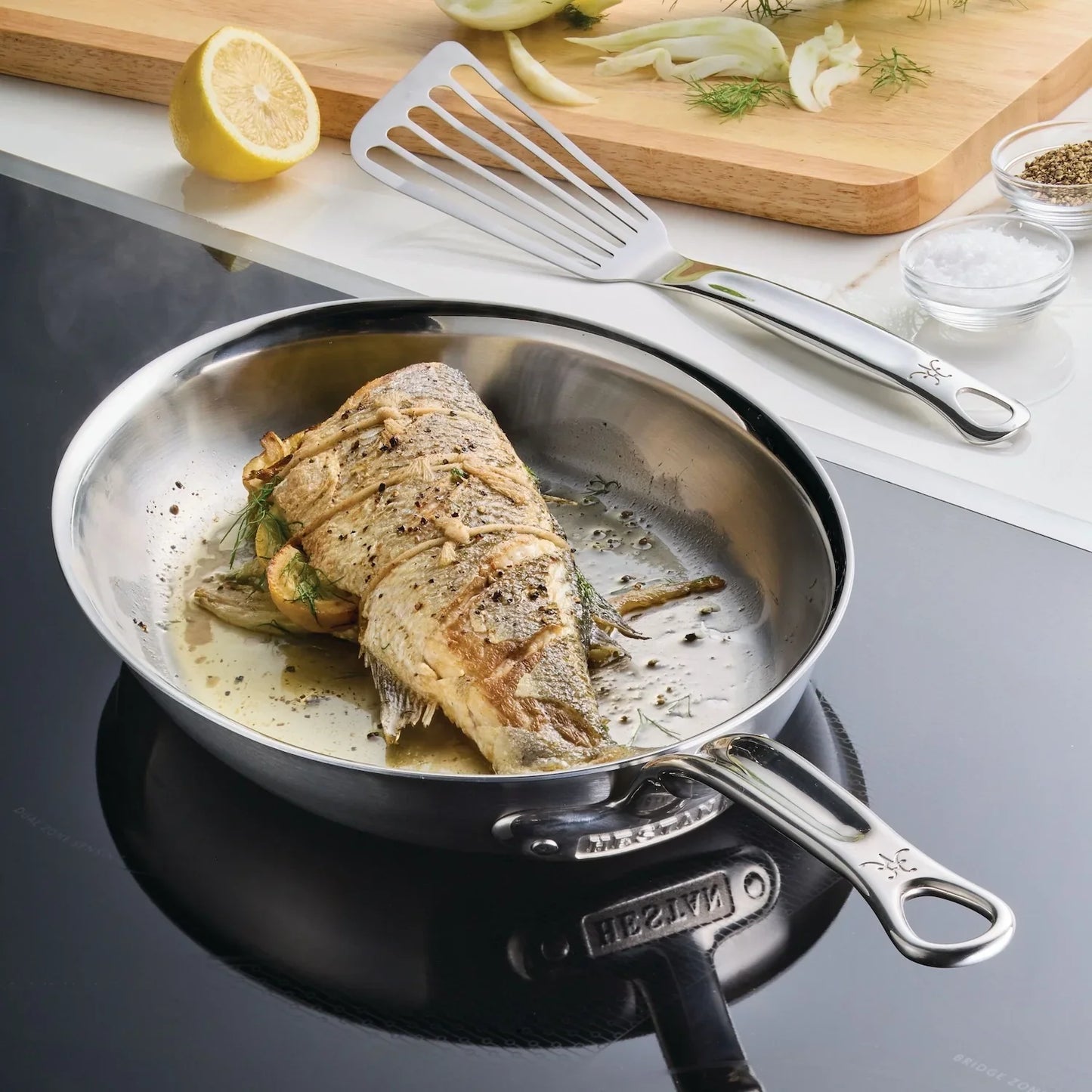 Hestan Tri-Ply Oval Fish Pan, 12.5" x 9"