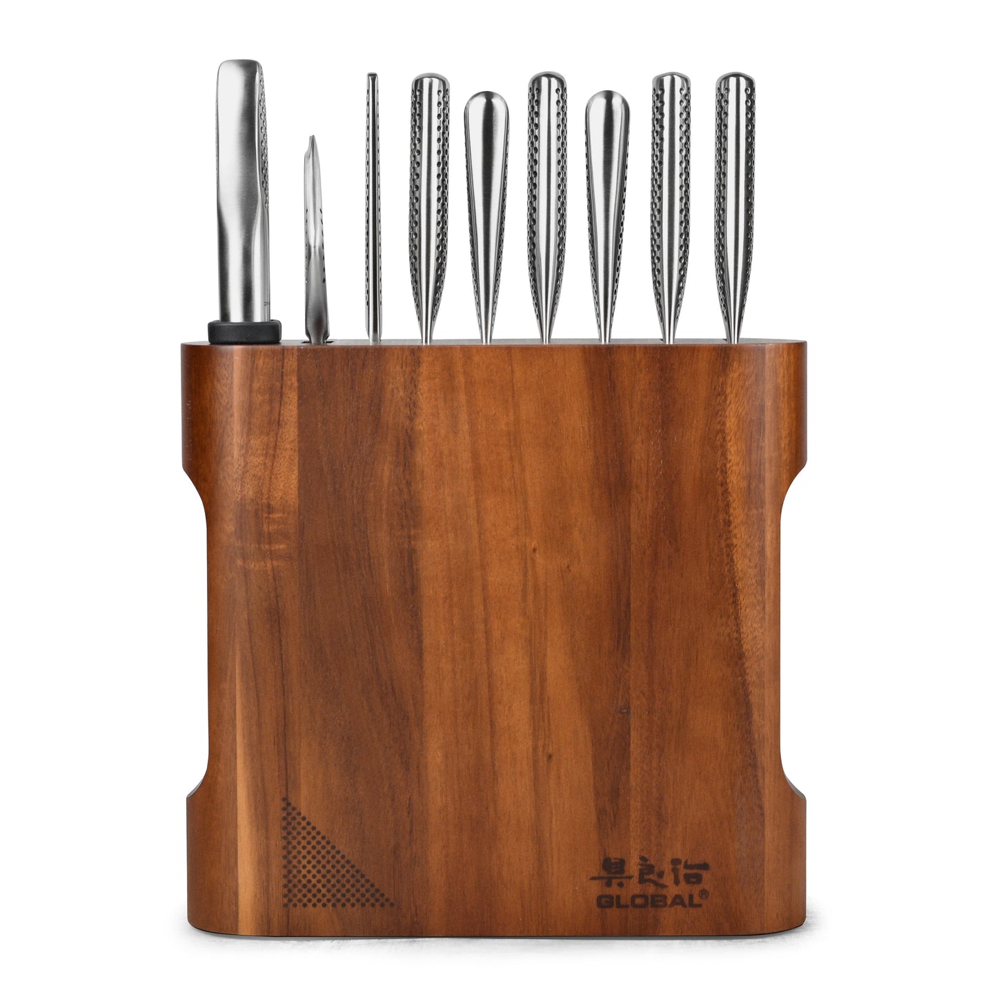 Global Kanpeki 10 Piece Knife Block Set, Acacia