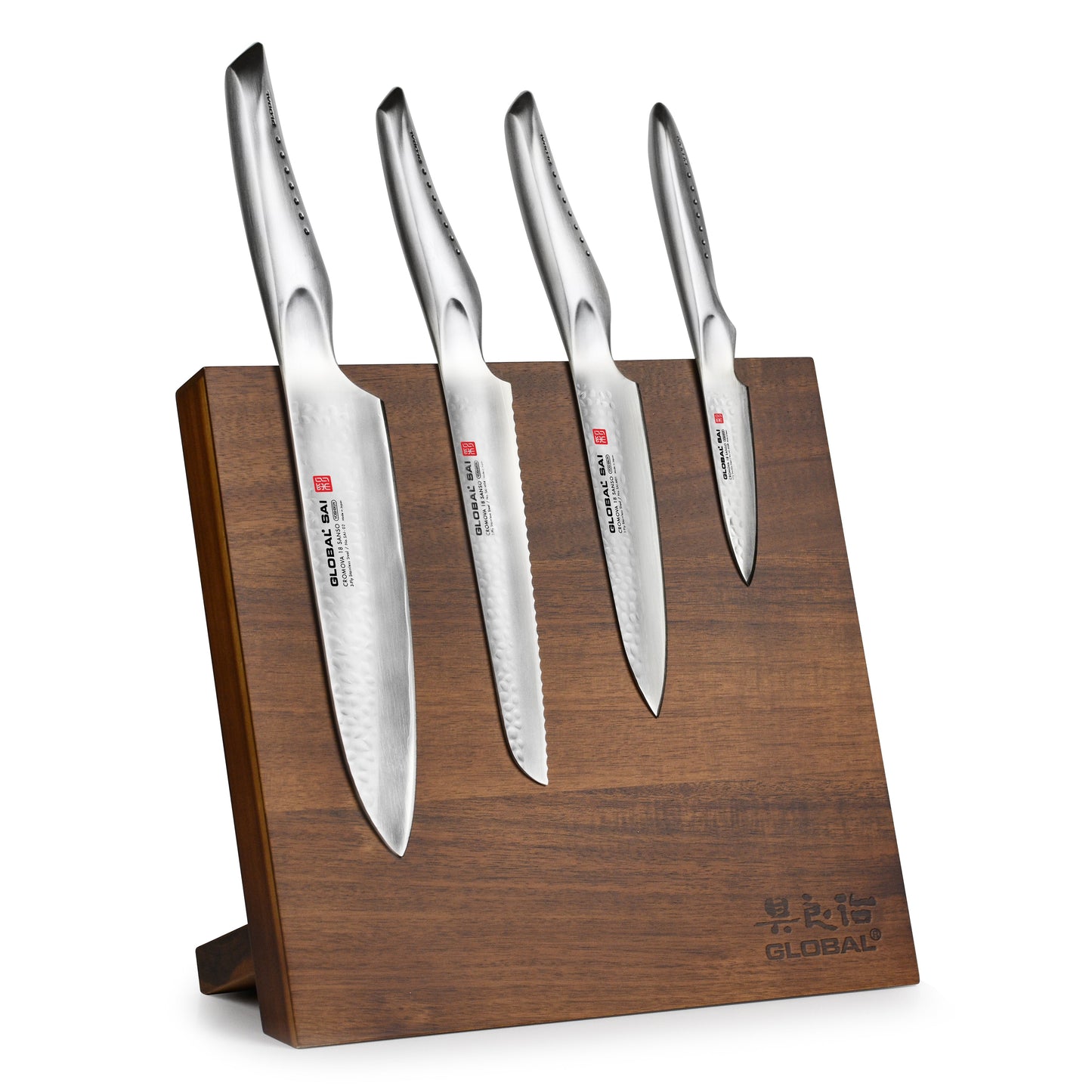 Global Sai 5 Piece Magnetic Knife Block Set