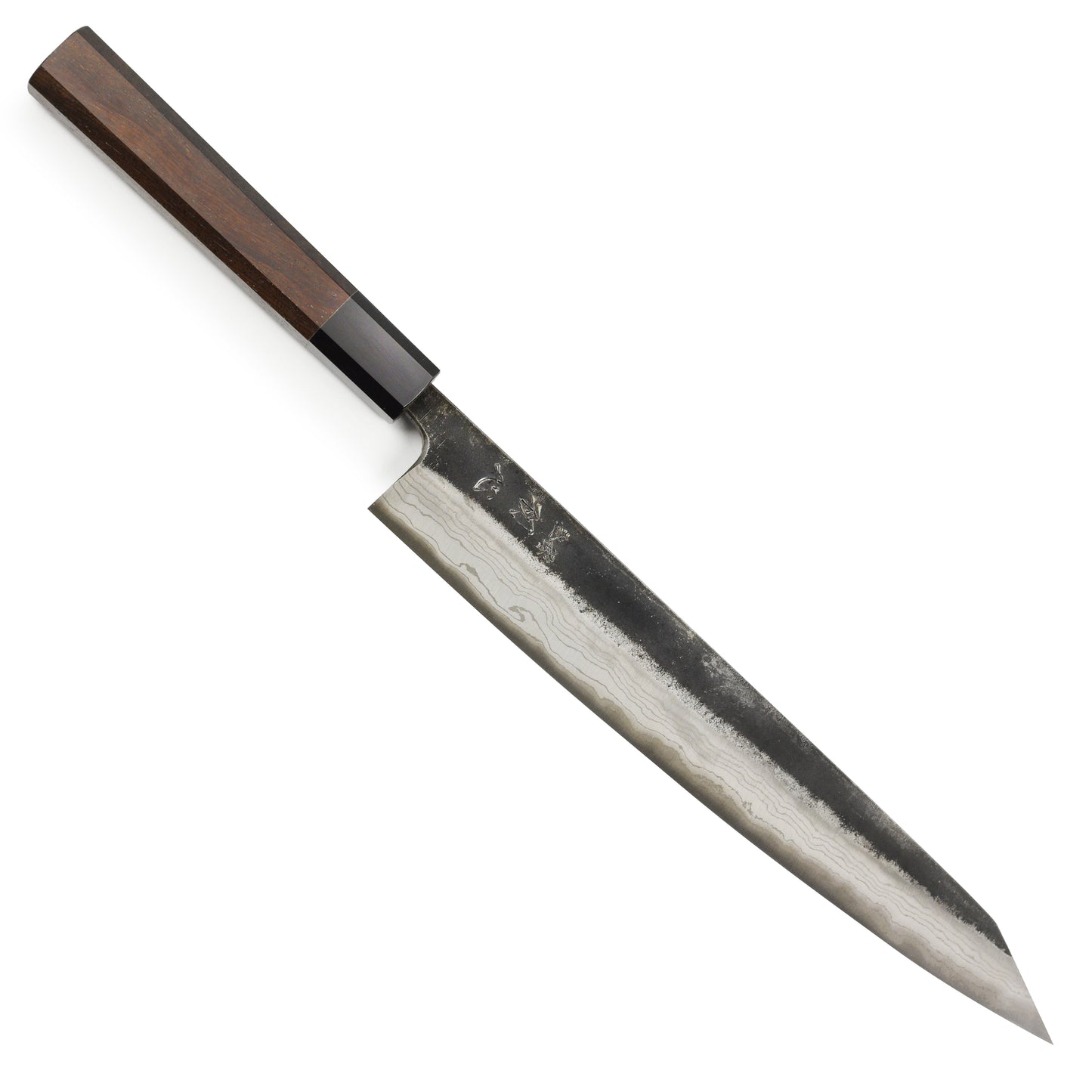 Hatsukokoro Kumokage Aogami #2 Kurouchi Damascus 9.8" Sujihiki