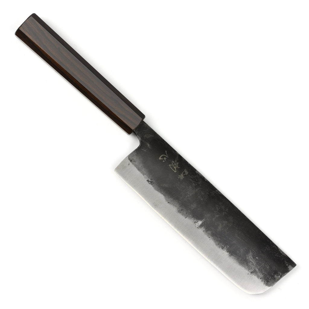 Hatsukokoro Kurogane Aogami #2 Kurouchi 6.5" Nakiri