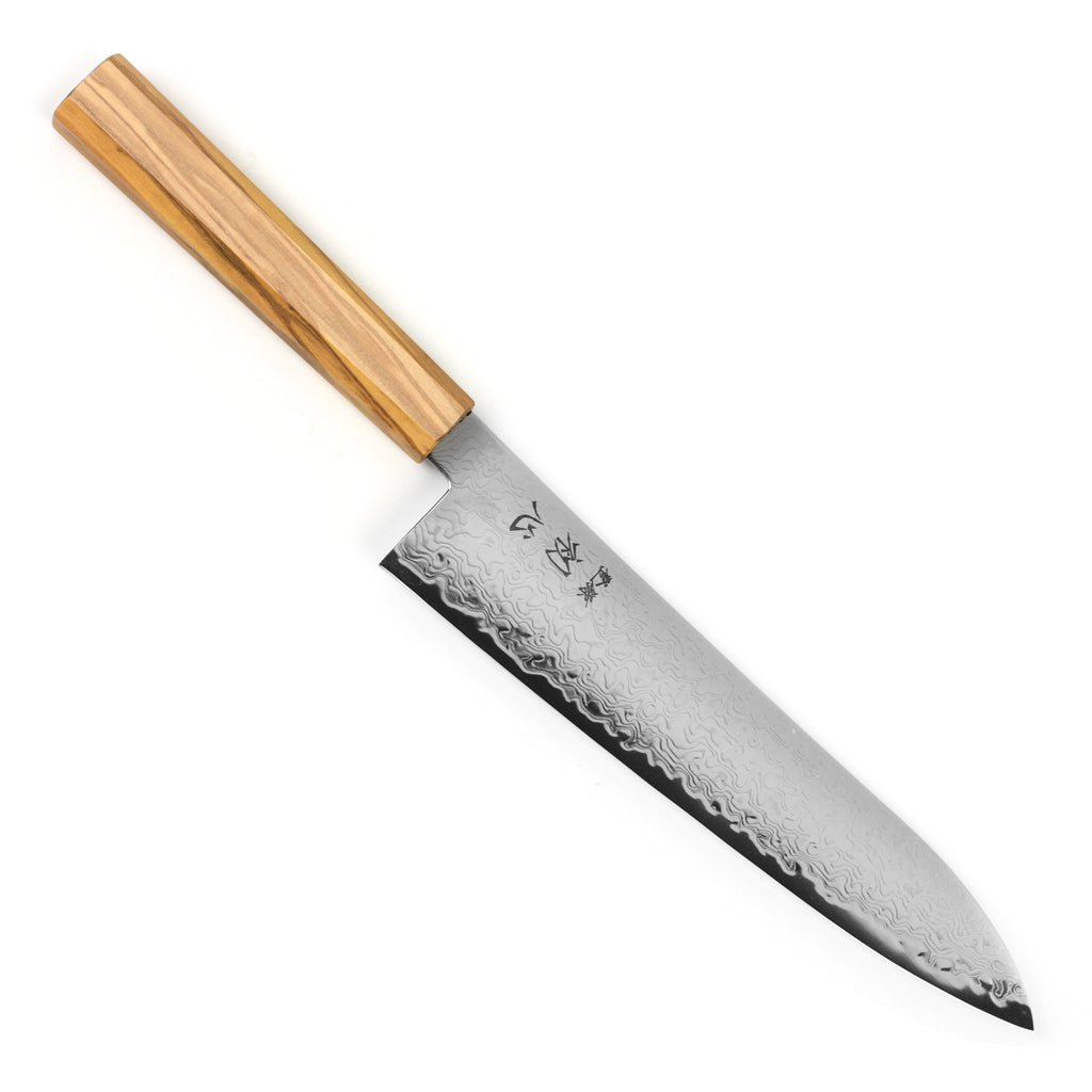 Hatsukokoro Ryuhyo SG2 Damascus 8.25" Gyuto, Olivewood