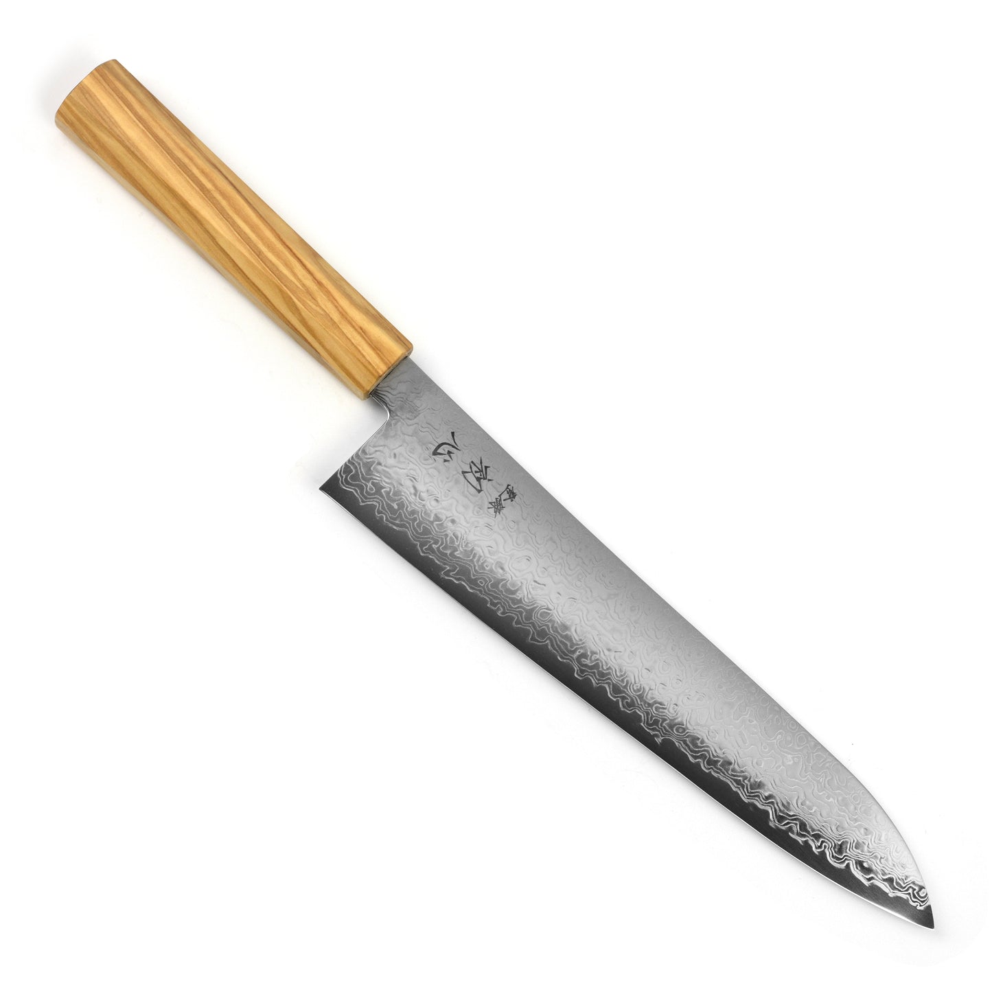 Hatsukokoro Ryuhyo SG2 Damascus 9.4" Gyuto, Olivewood