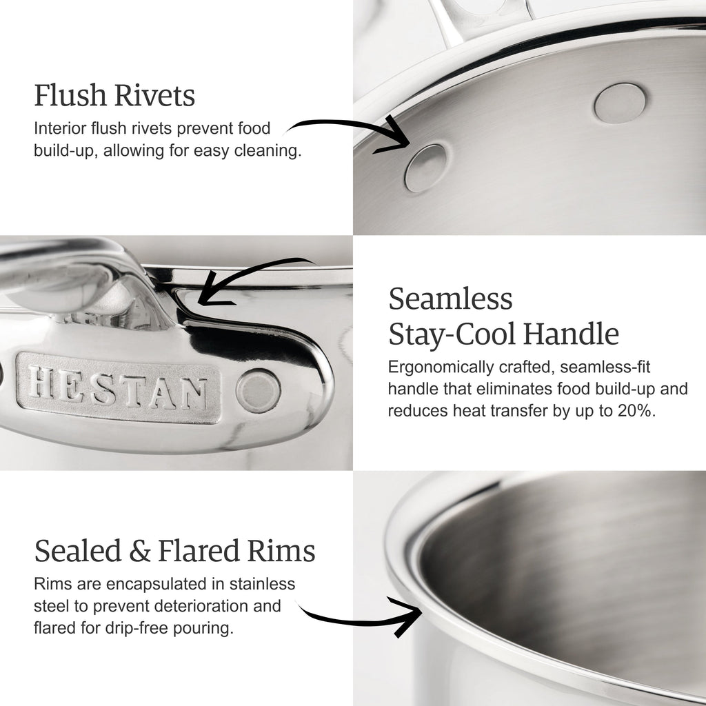 Hestan ProBond Luxe 5-quart Stainless Steel Saute Pan