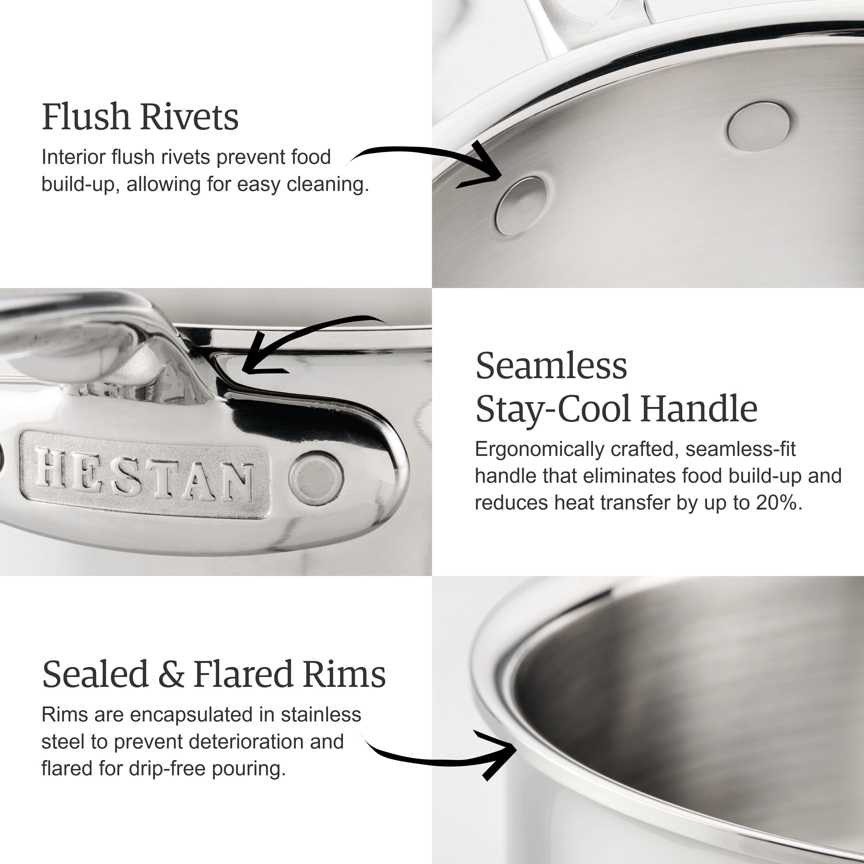 Hestan ProBond Luxe 2-quart Stainless Steel Saucepan