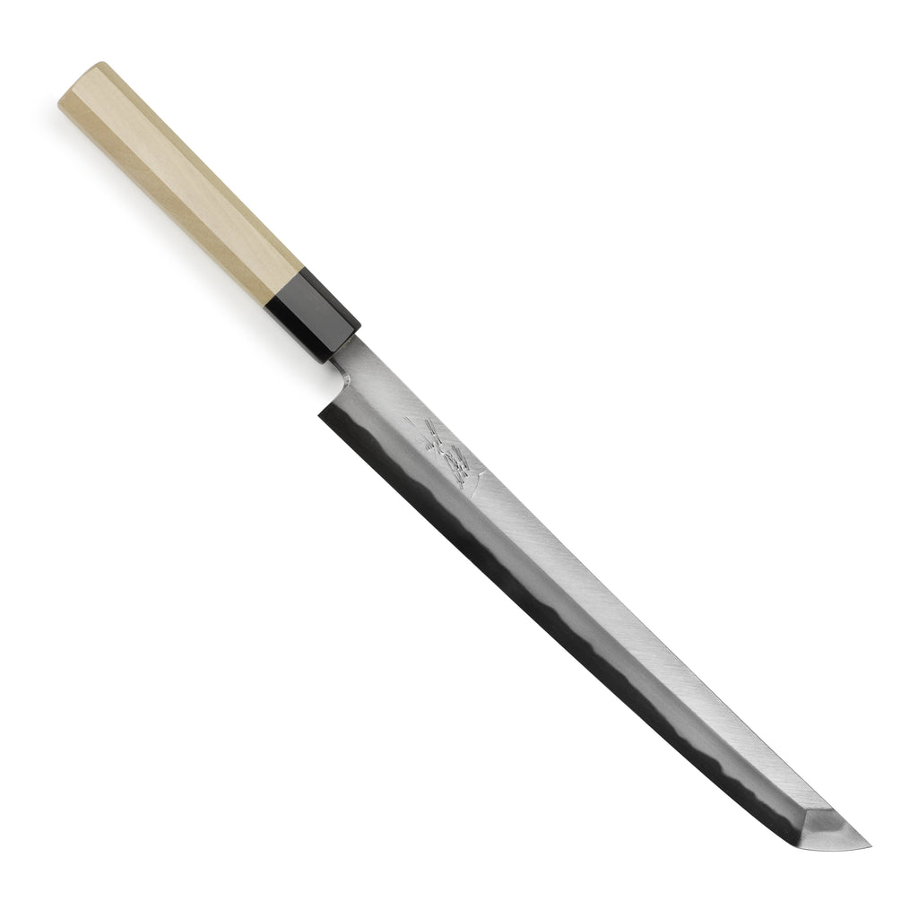 Ittetsu x Tanaka Shirogami #2 Single Bevel 10.6" Sakimaru Takohiki with Saya