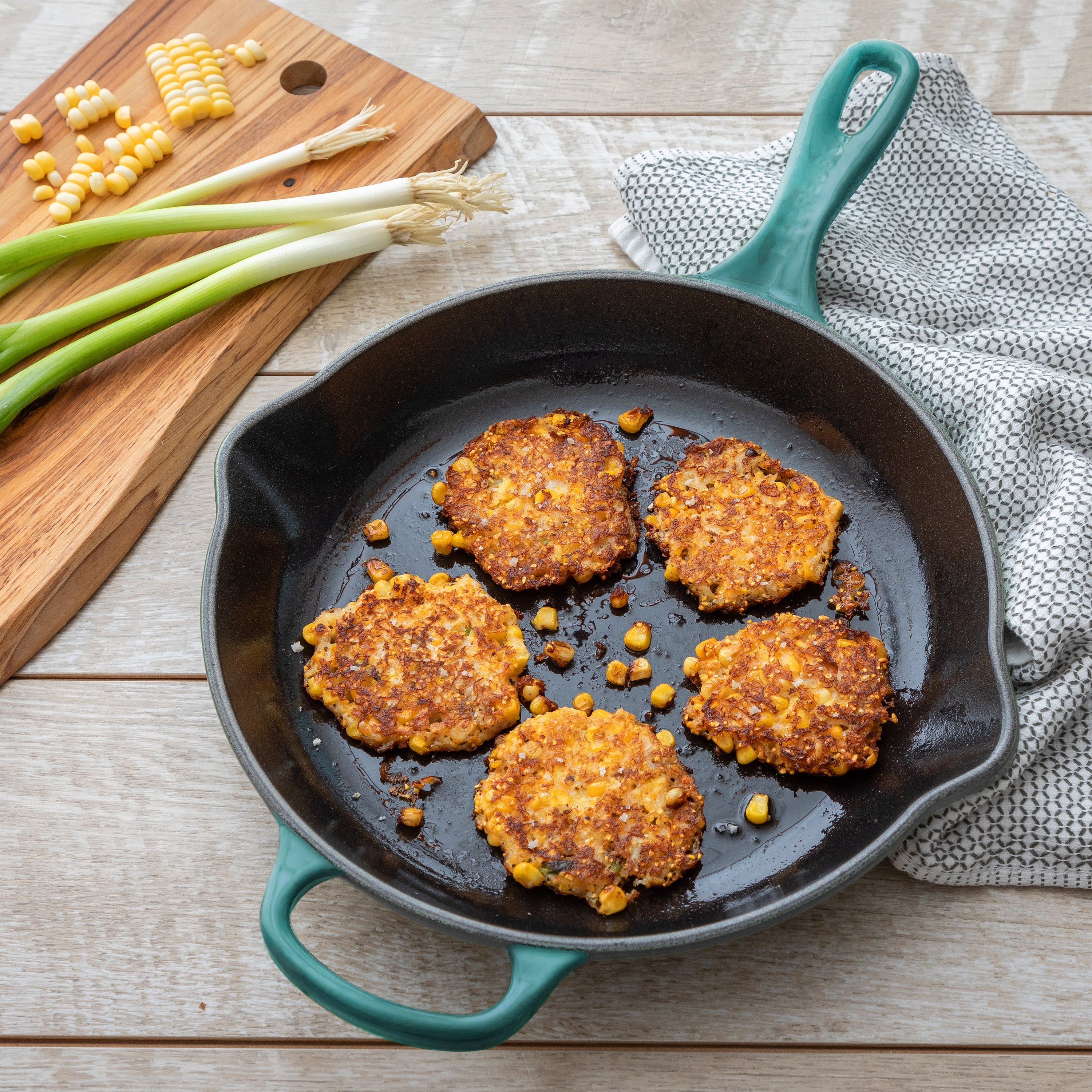 Le Creuset Signature Cast Iron 11.75" Bleu Riviera Skillet