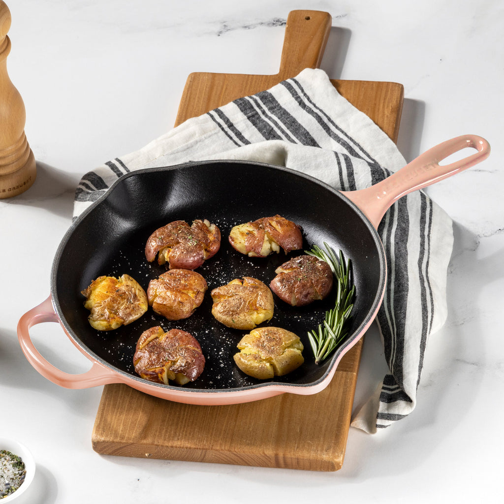 Le Creuset Signature Cast Iron Peche Oval Dutch Oven & Skillet Set