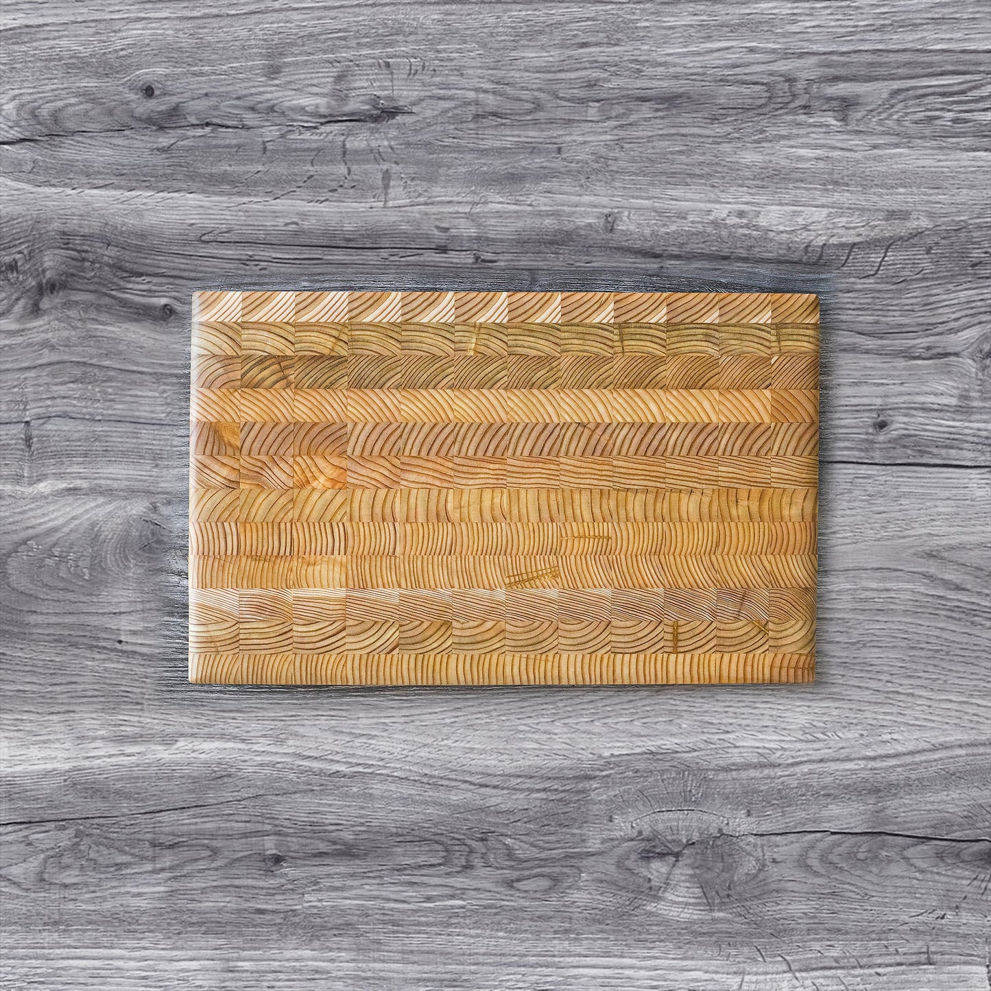 Larch Wood Small End Grain Cutting Board