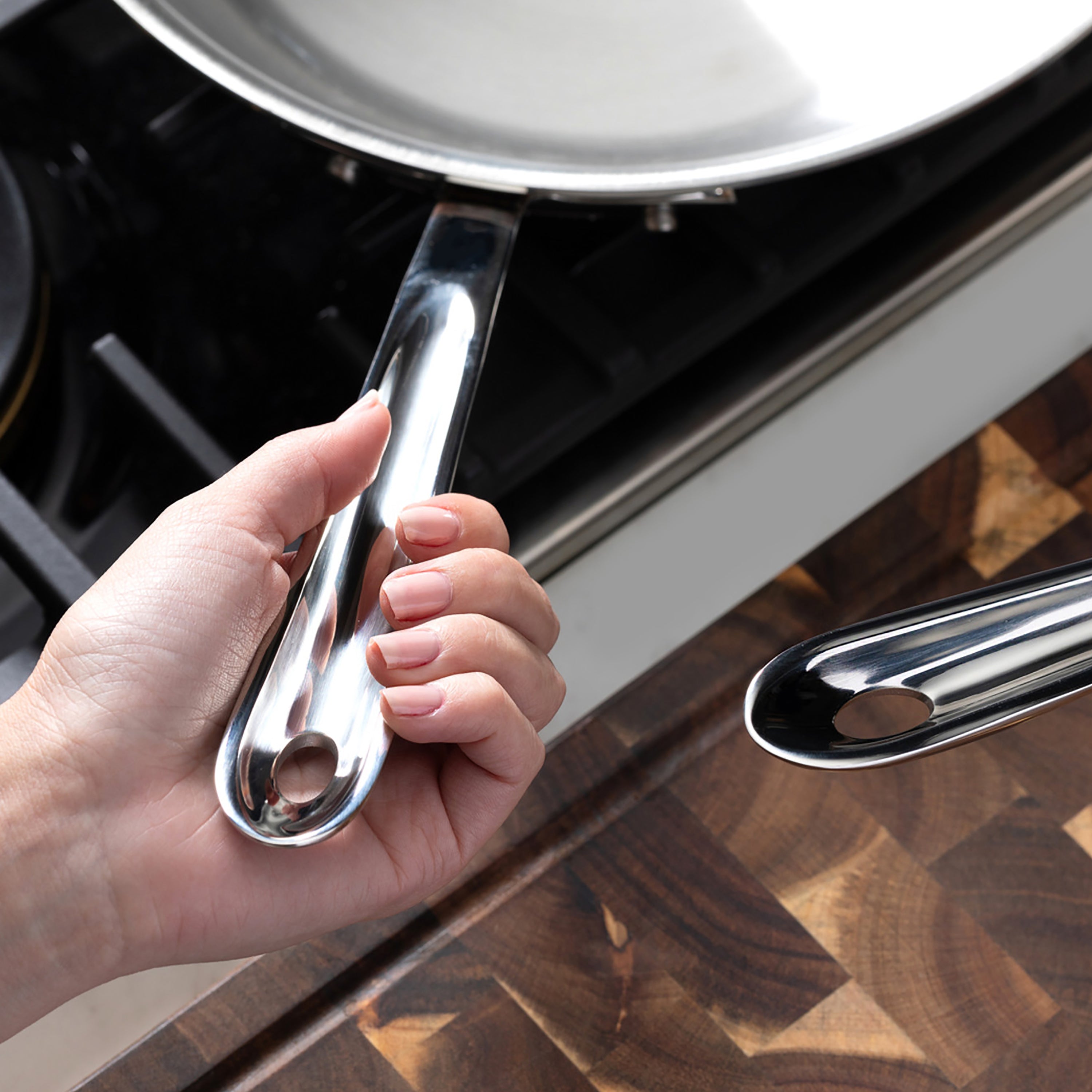 All-Clad d3 Stainless 8 & 10" Fry Pan Set
