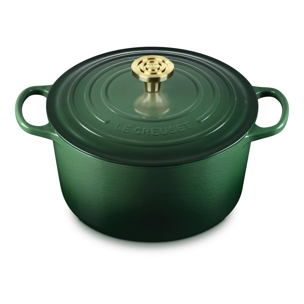 Le Creuset Signature Cast Iron 6.5-quart Artichaut Round Deep Oven with Light Gold Crucible Knob