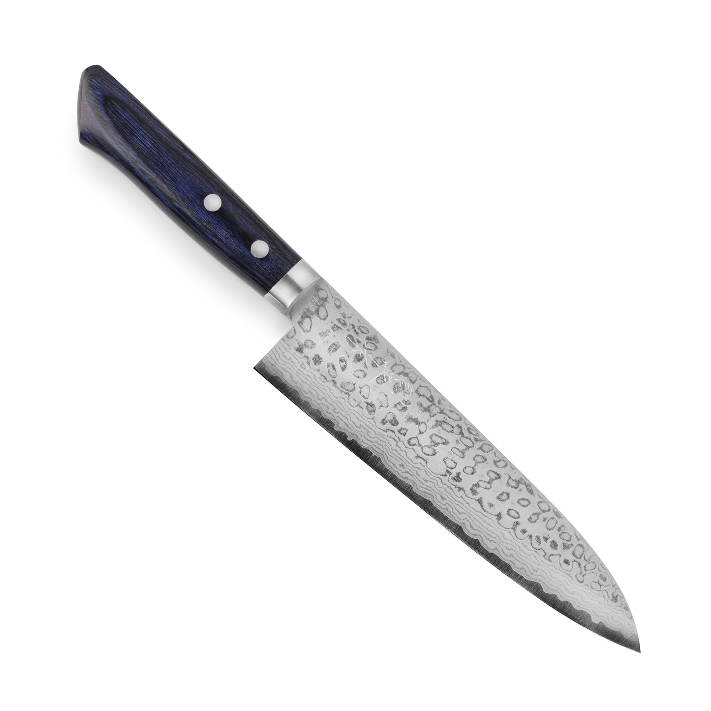 Masutani VG10 Damascus 7" Gyuto, Blue Handle