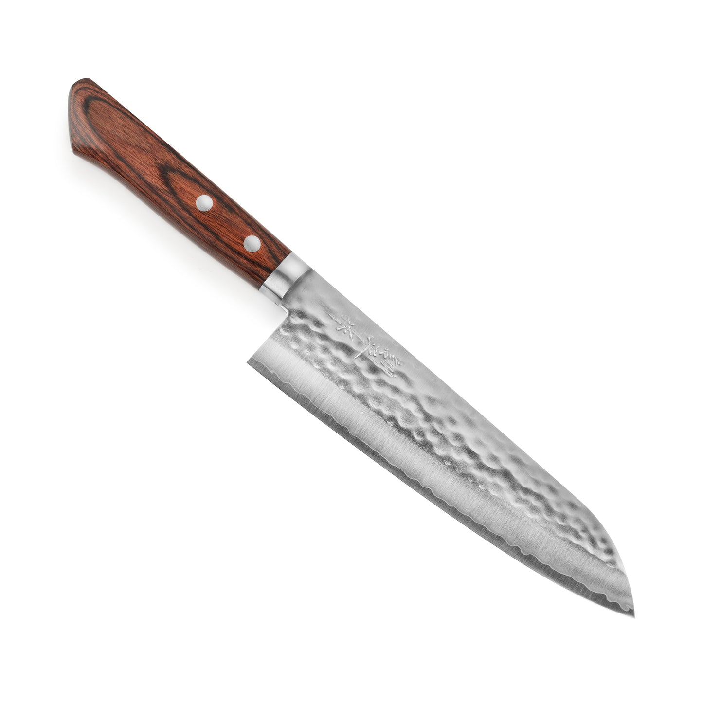 Masutani VG1 Hammered 7" Gyuto, Brown Handle