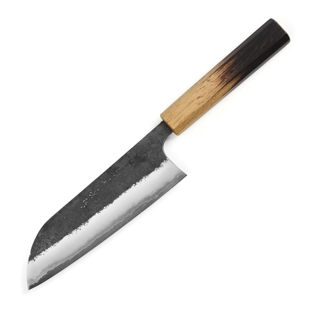 Matsubara Shirogami #1 Kurouchi Stainless Clad 6.5" Santoku
