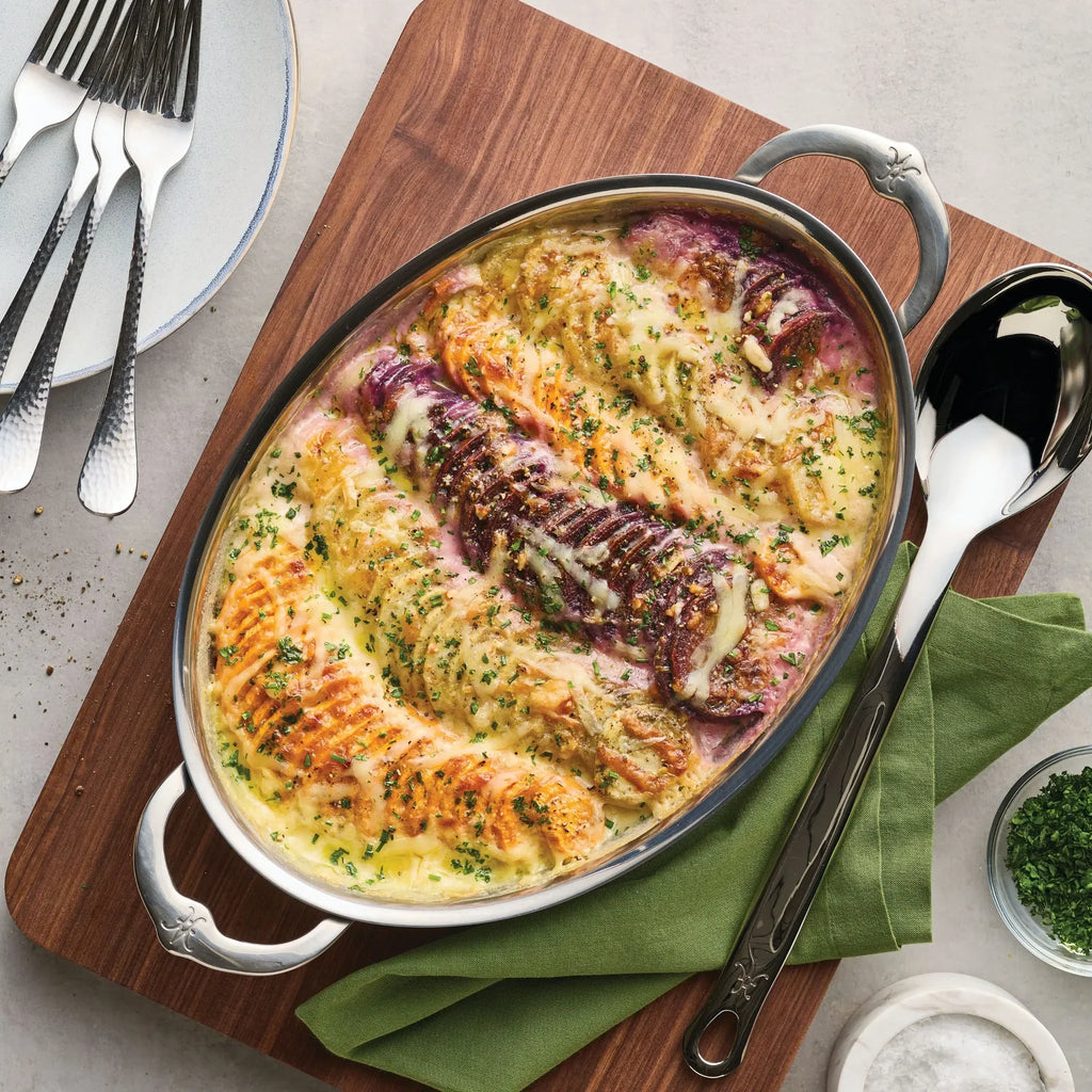 Hestan Tri-Ply Oval Au Gratin, 12.5" x 9"