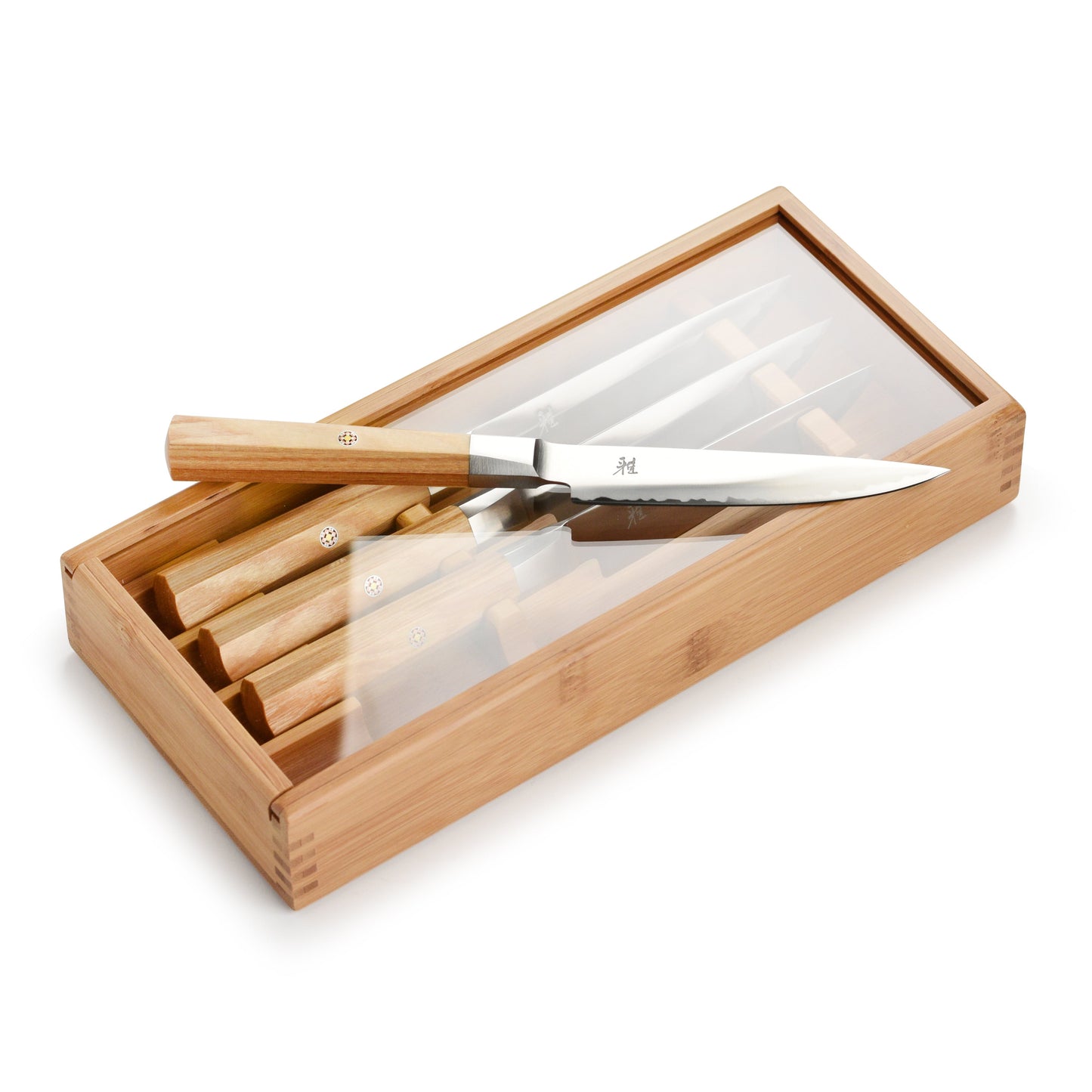 Miyabi Koya 4 Piece Steak Knife Set with Bamboo Case