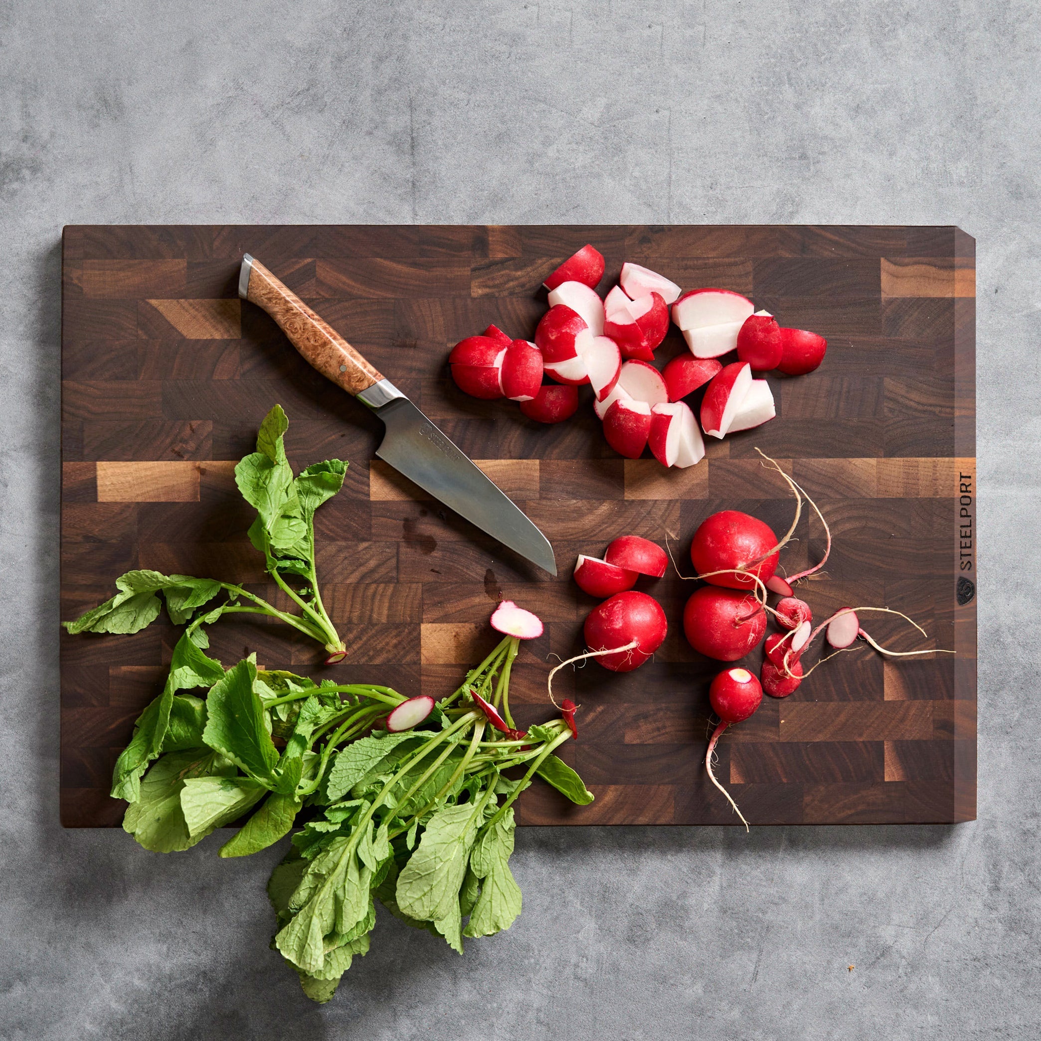 Steelport SteelCore 2-in-1 Walnut Cutting Board, 18x12"