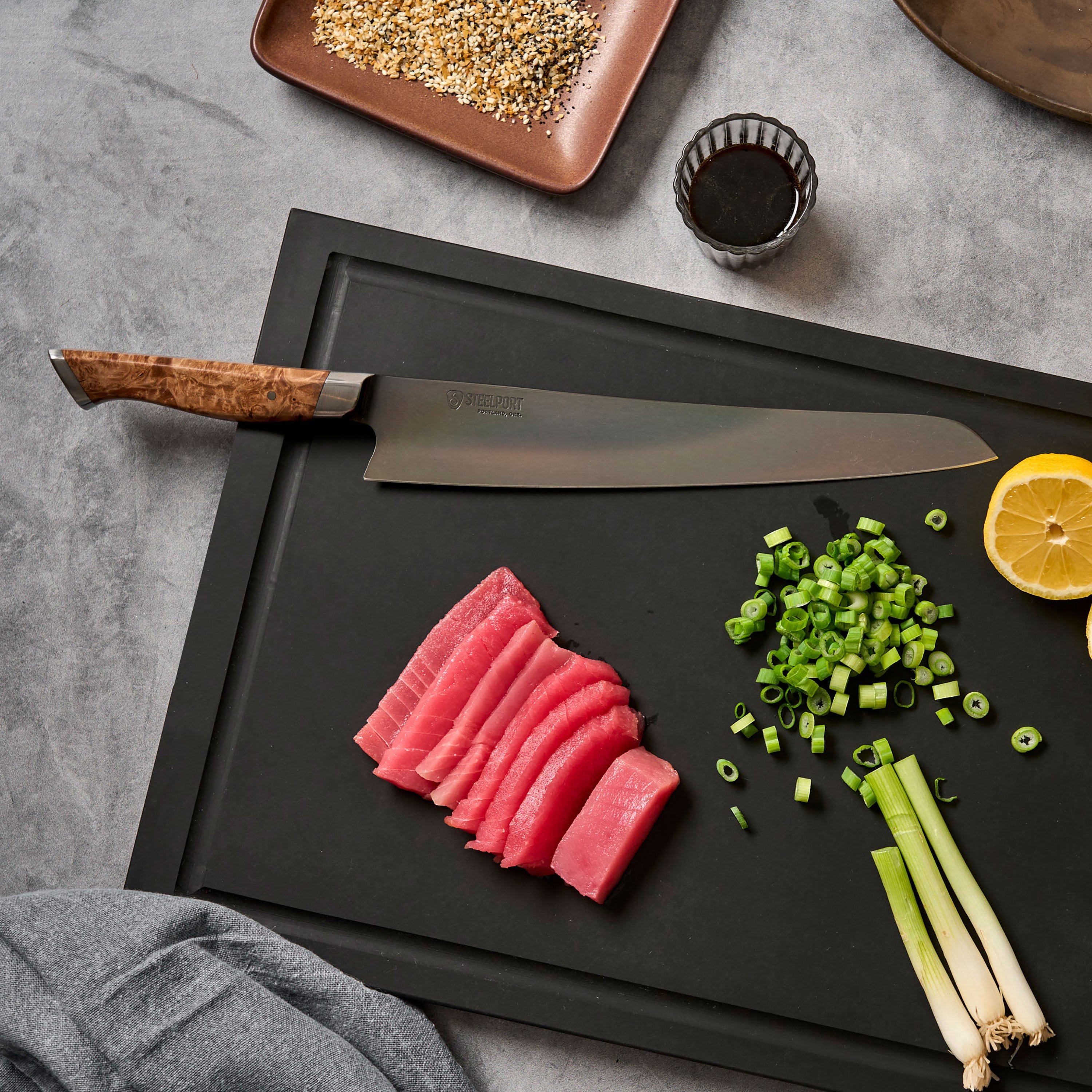 Steelport SteelCore 2-in-1 Walnut Cutting Board, 18x12"