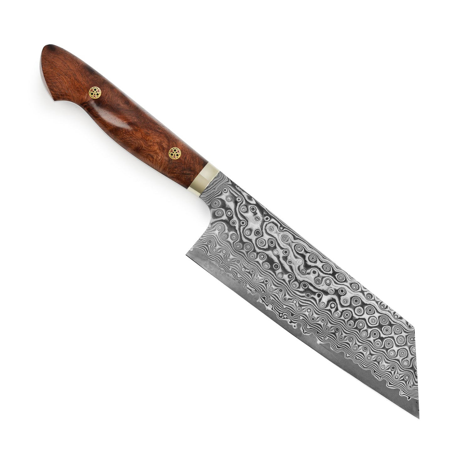 Nigara Anmon SG2 Damascus 7" Kiritsuke Nakiri, Quince Wood