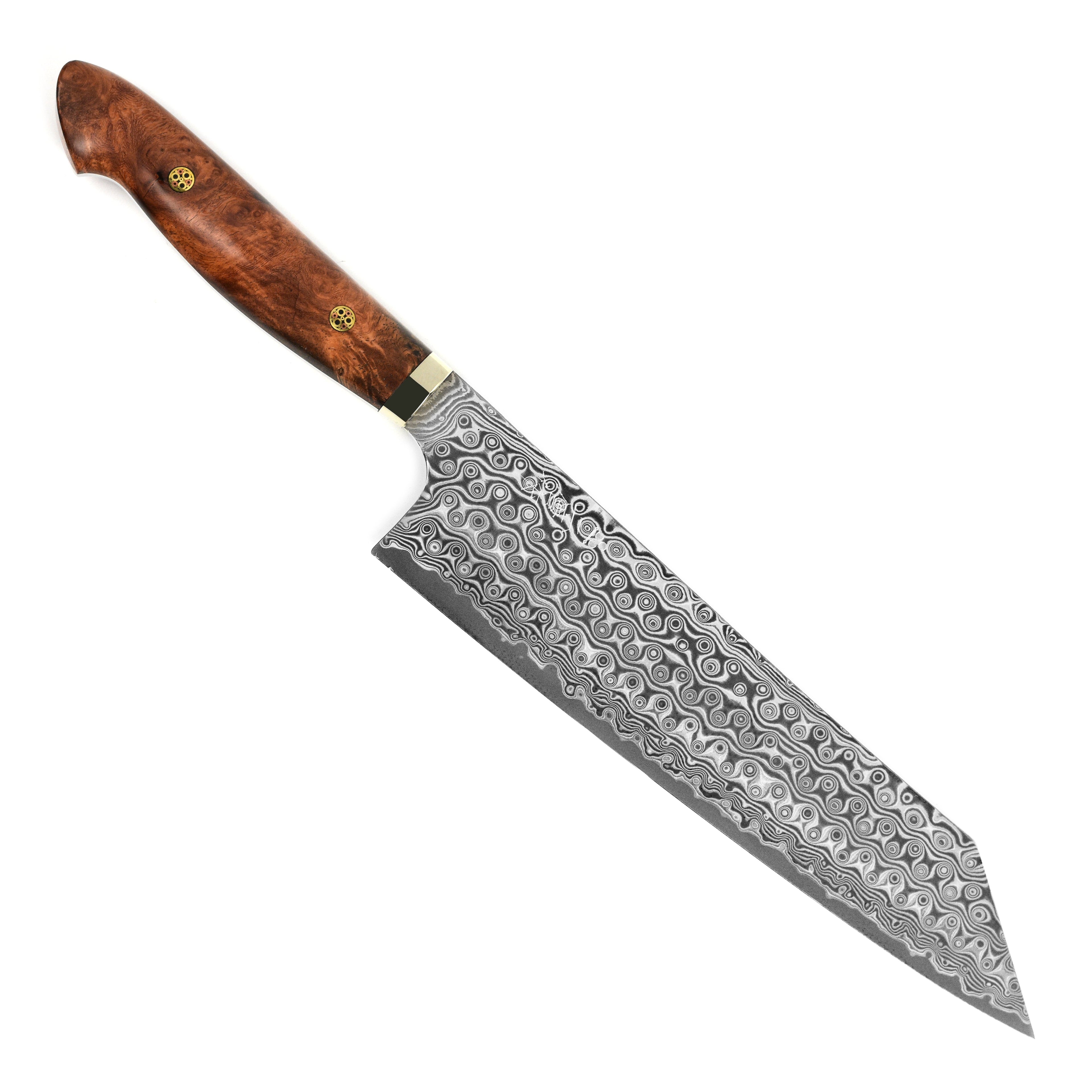 Nigara Anmon SG2 Damascus 9.4" Kiritsuke, Quince Wood